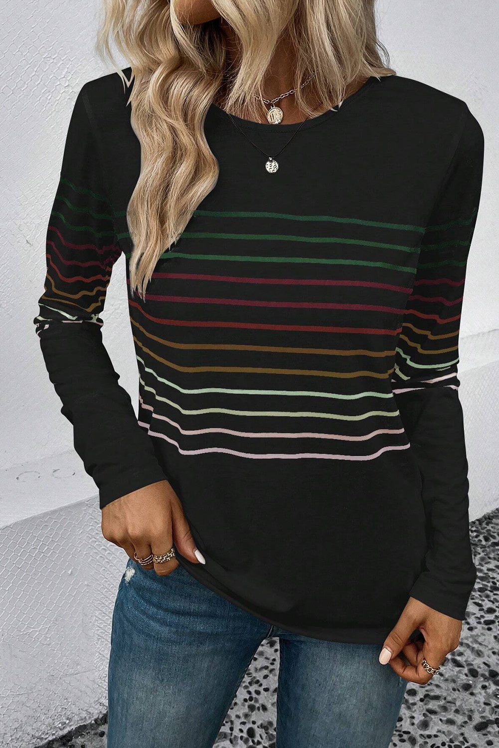 Midnights outlet striped crewneck