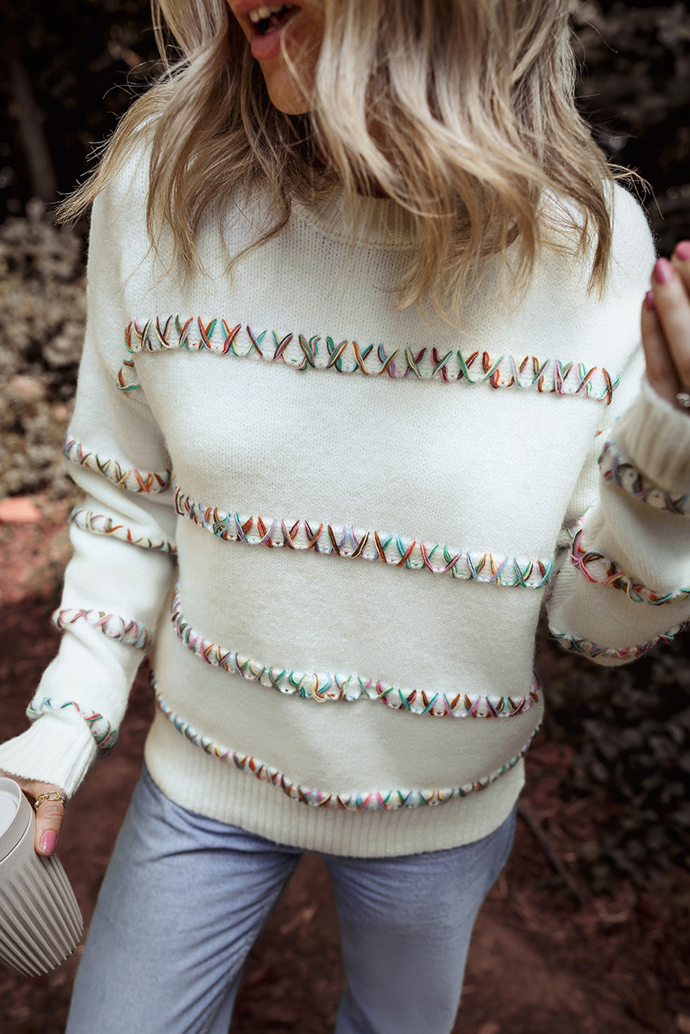 Whispering Meadows Embroidered Sweater