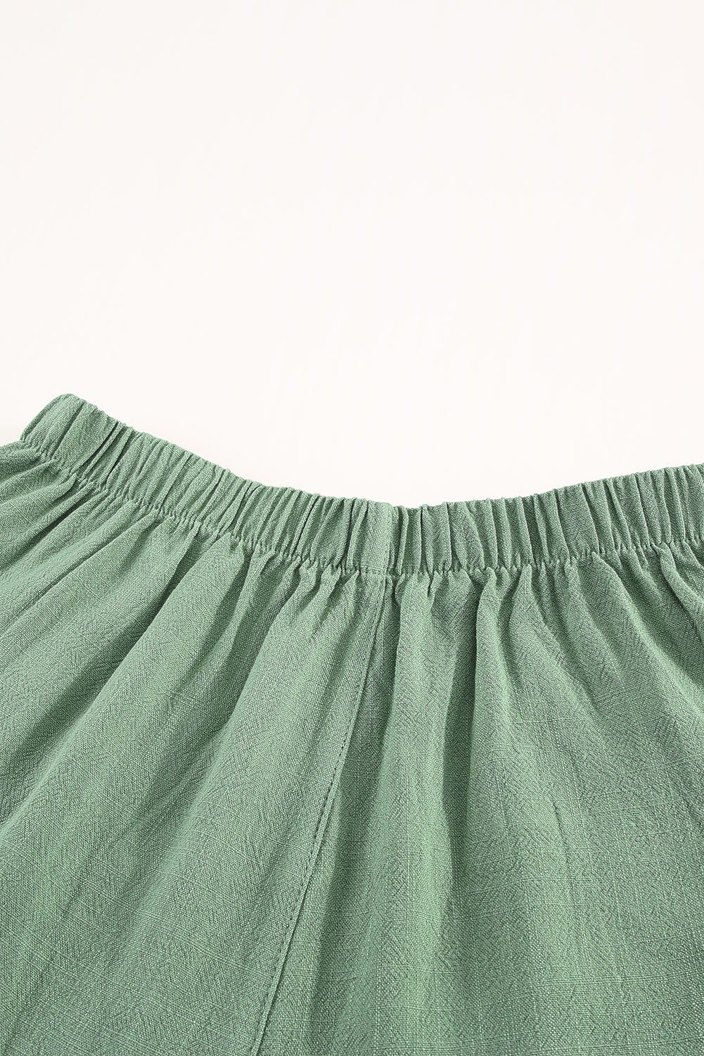 Green High Waist Ruffle Shorts