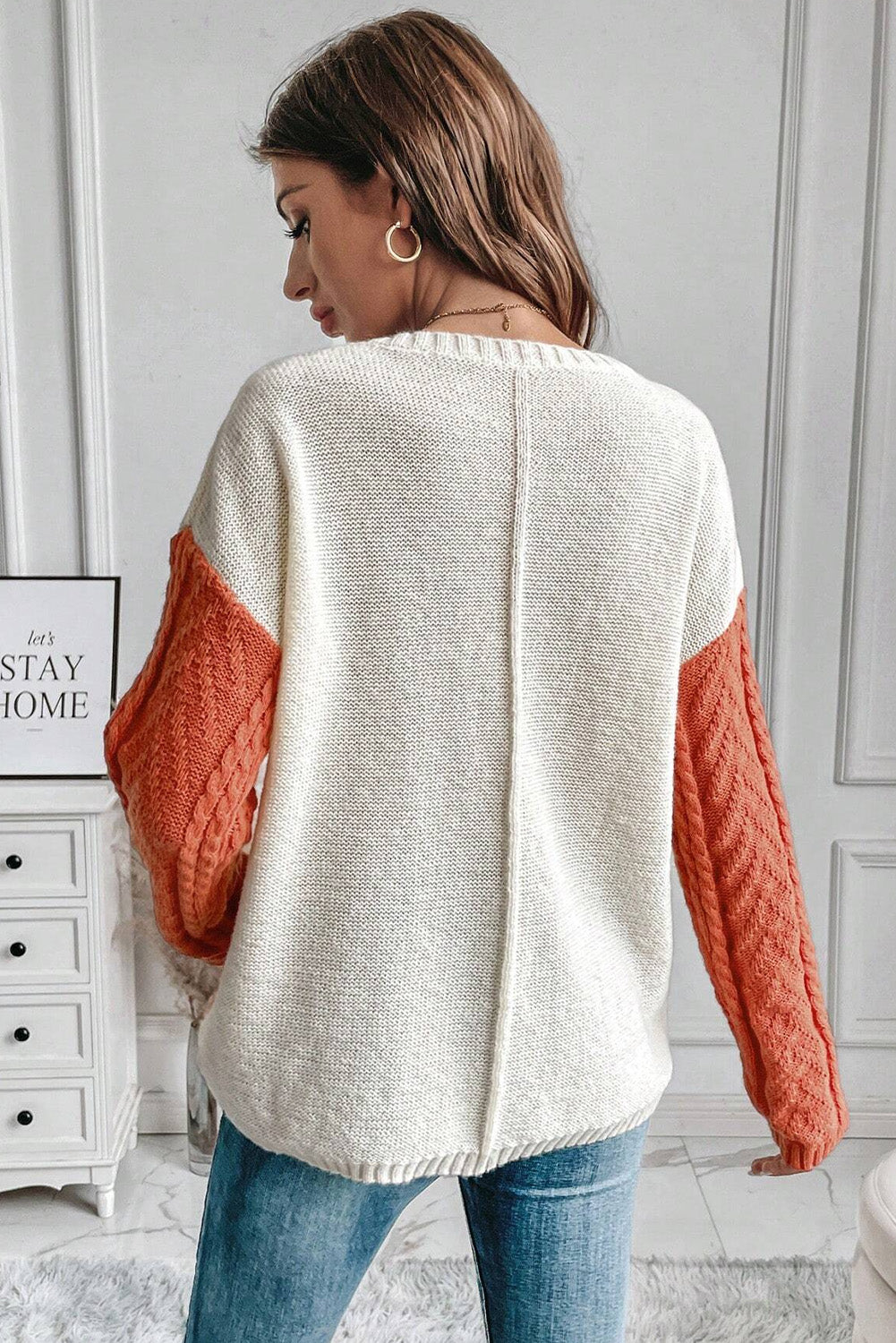 Amber Blaze Color Block Sweater