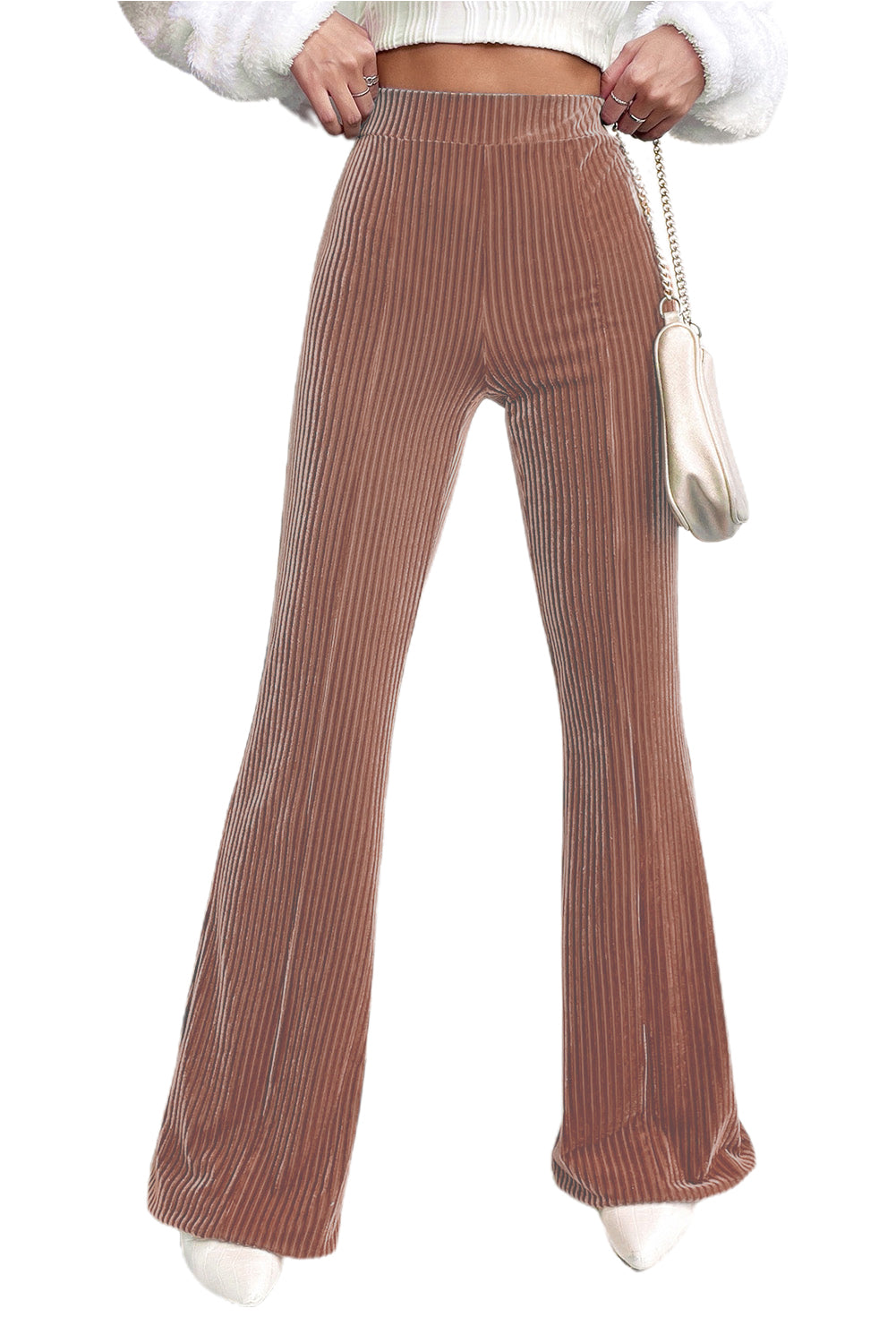 Winter Rose Corduroy Flare Pants