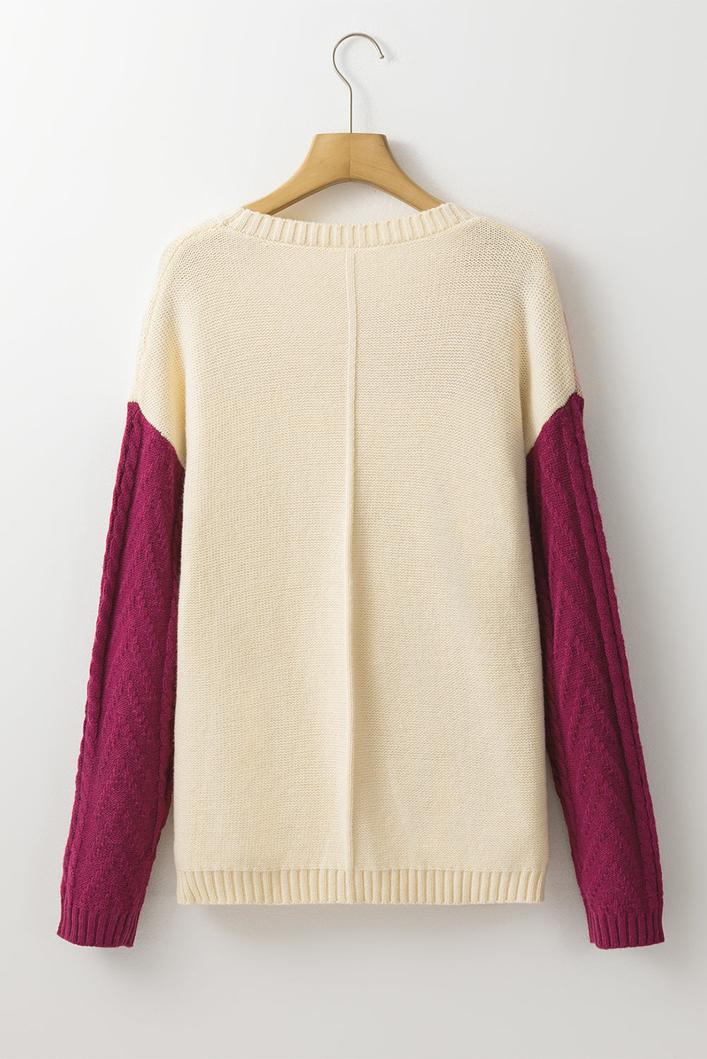 Rose Glow Color Block Sweater