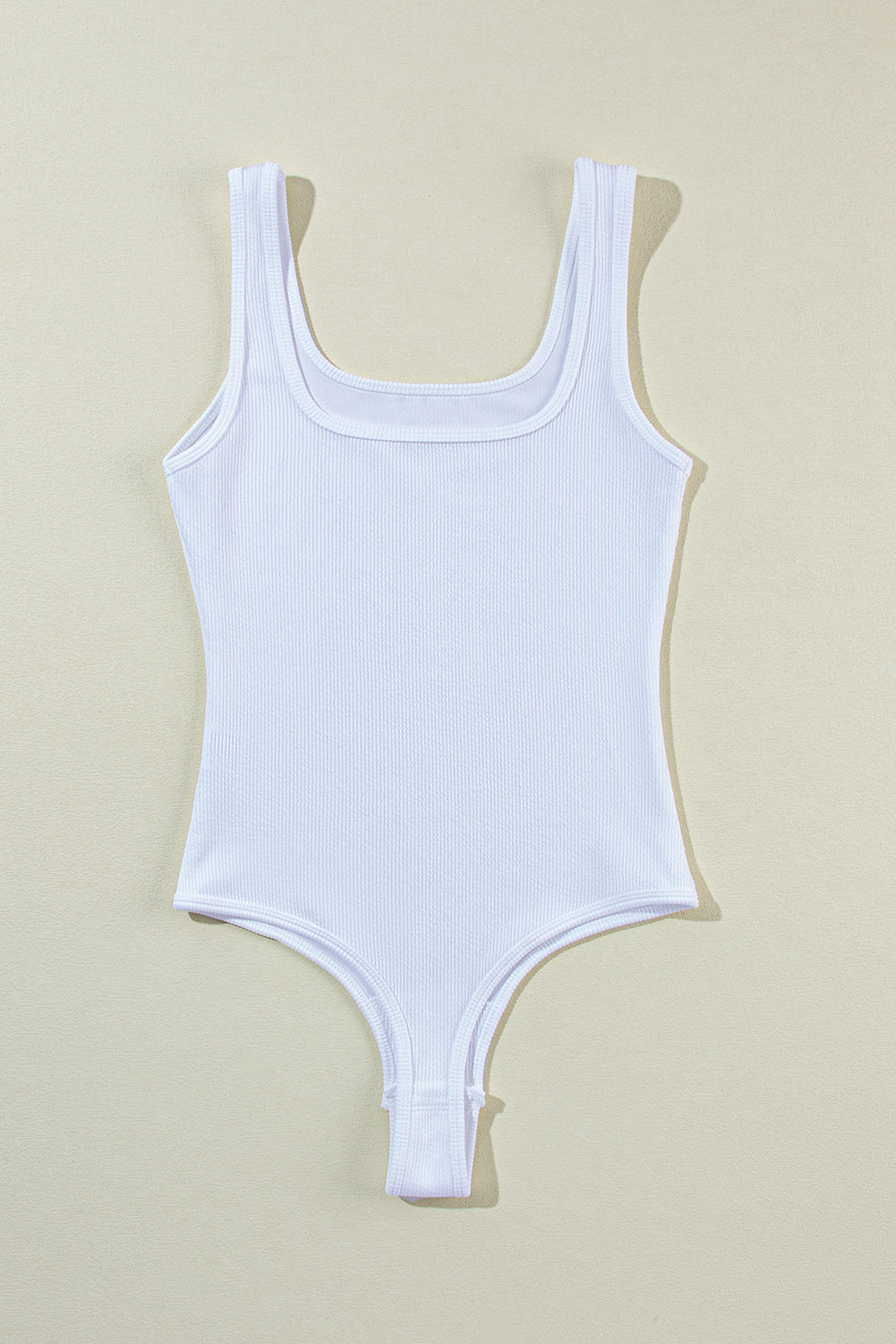 Birch White Ribbed Bodysuit