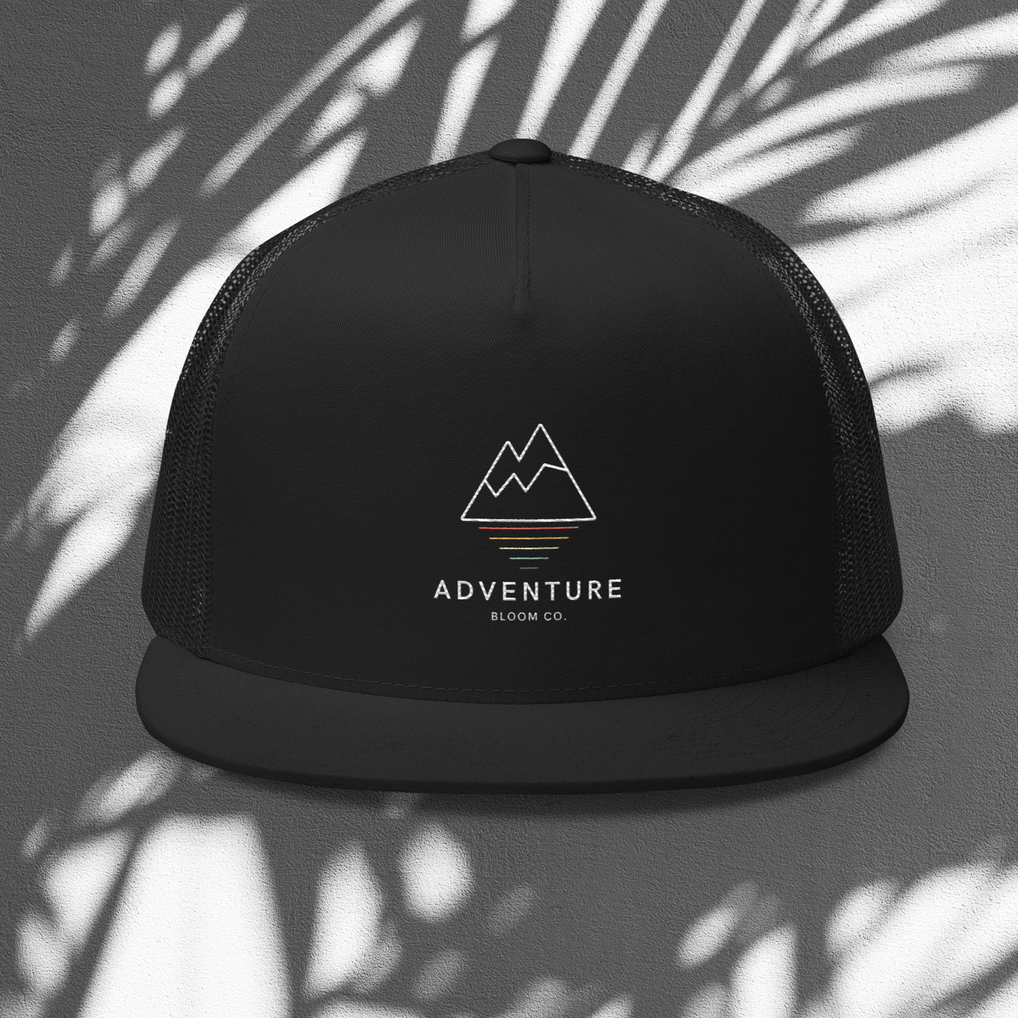 Summit Seeker Trucker Cap in All Black: Elevate Your Adventure Style.