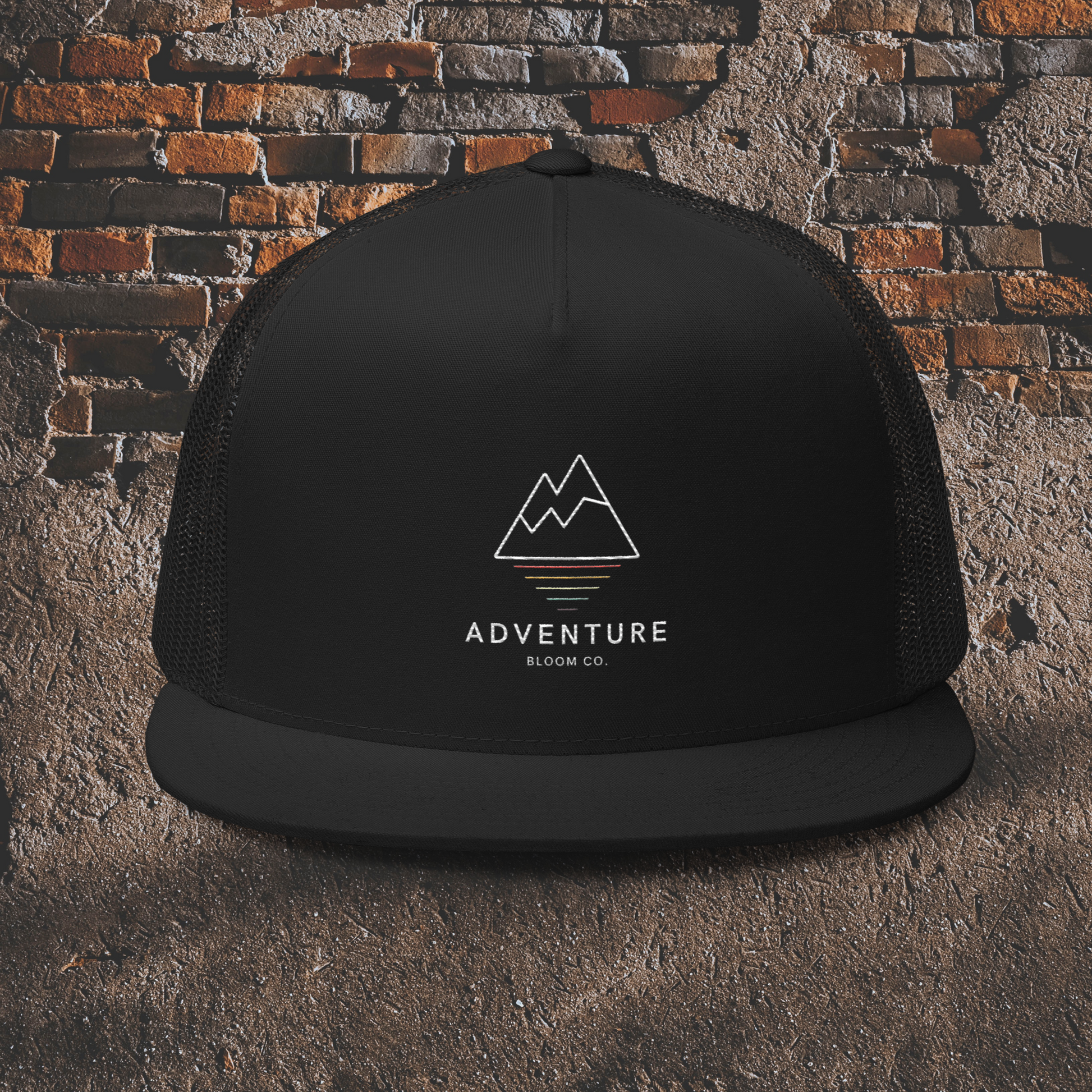 Adventure Bloom Co.'s Men's Cap in All Black: Conquer the Peaks in Style.