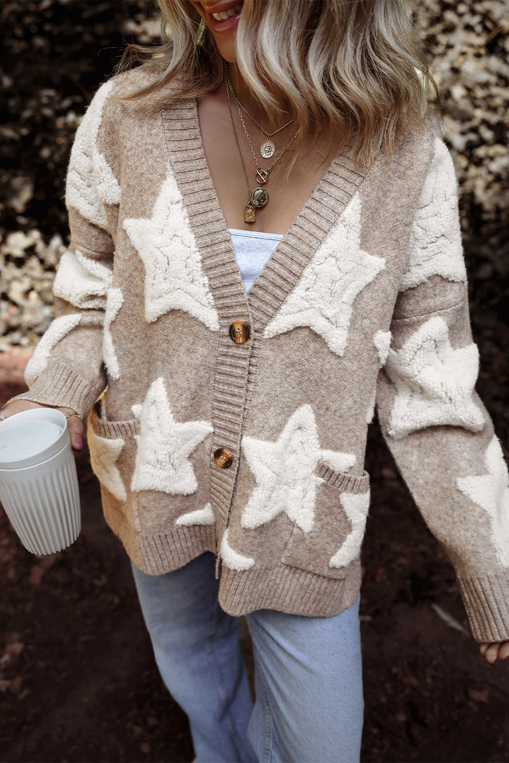 Starlight Sherpa Textured Cardigan