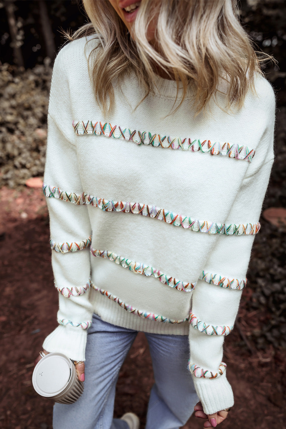 Whispering Meadows Embroidered Sweater