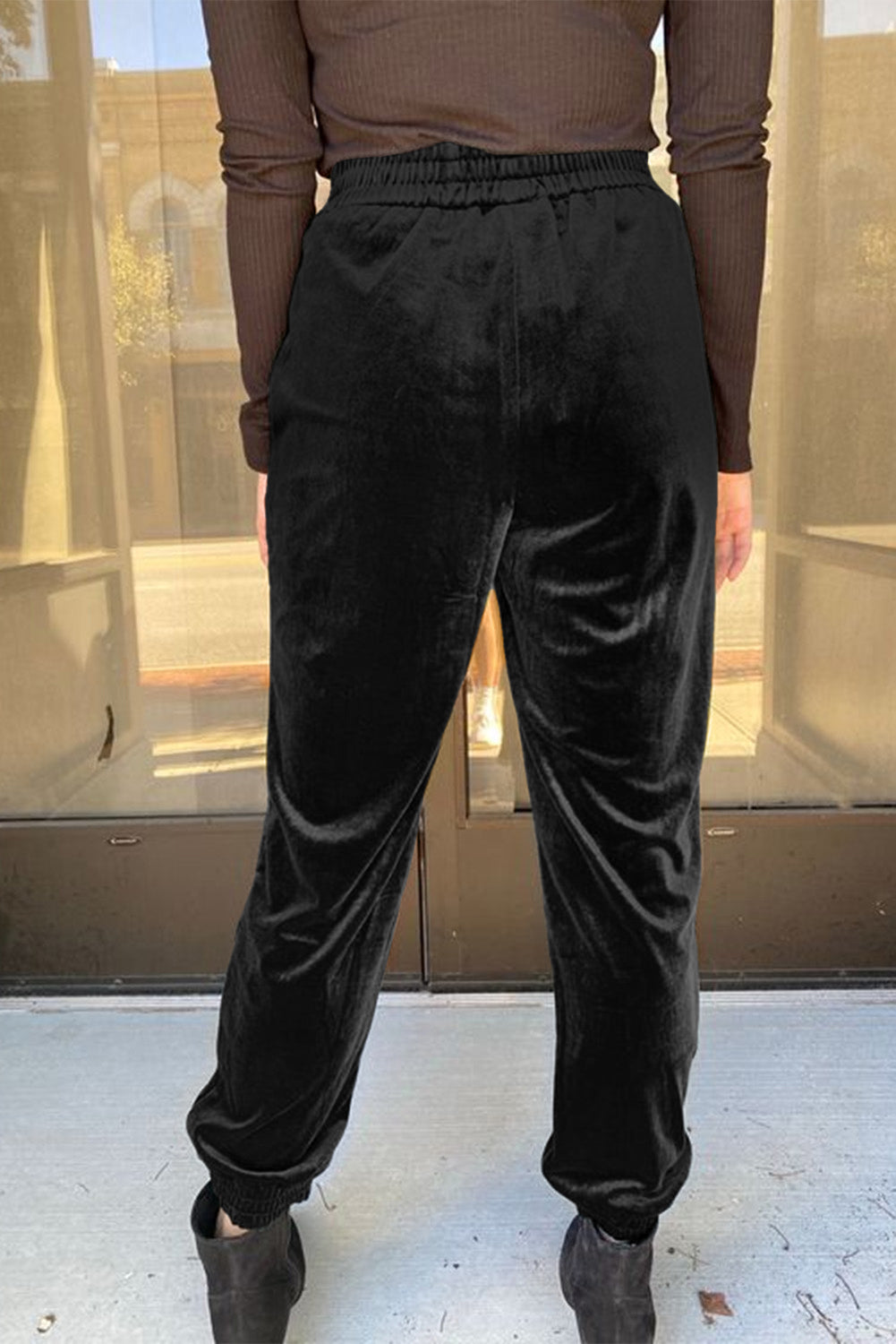 Onyx Velvet Jogger Pants