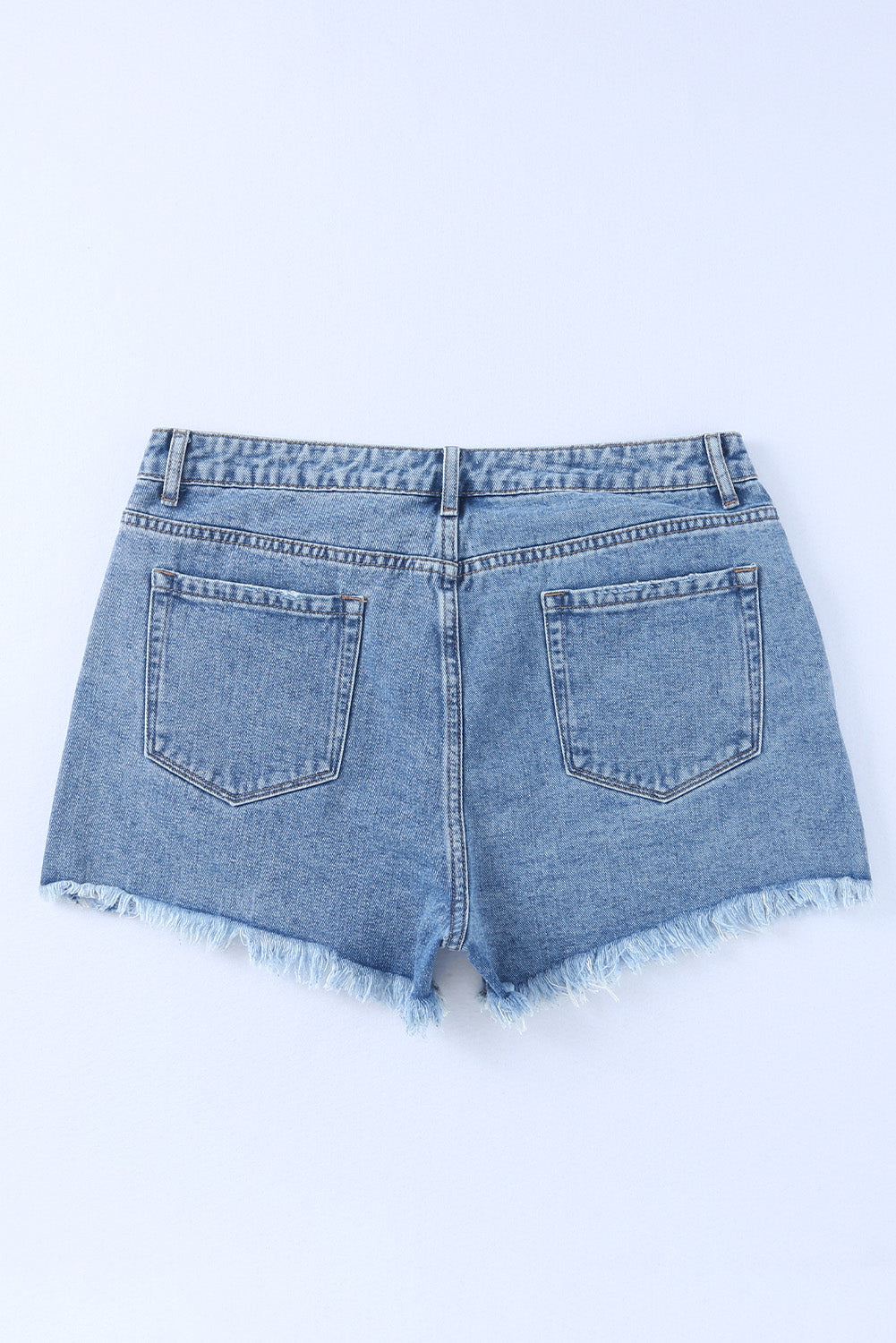 Airy Horizon Crossover Denim Shorts