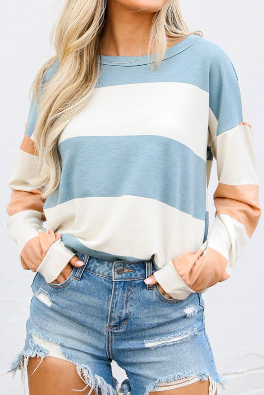 Polar Blue Colorblock Top