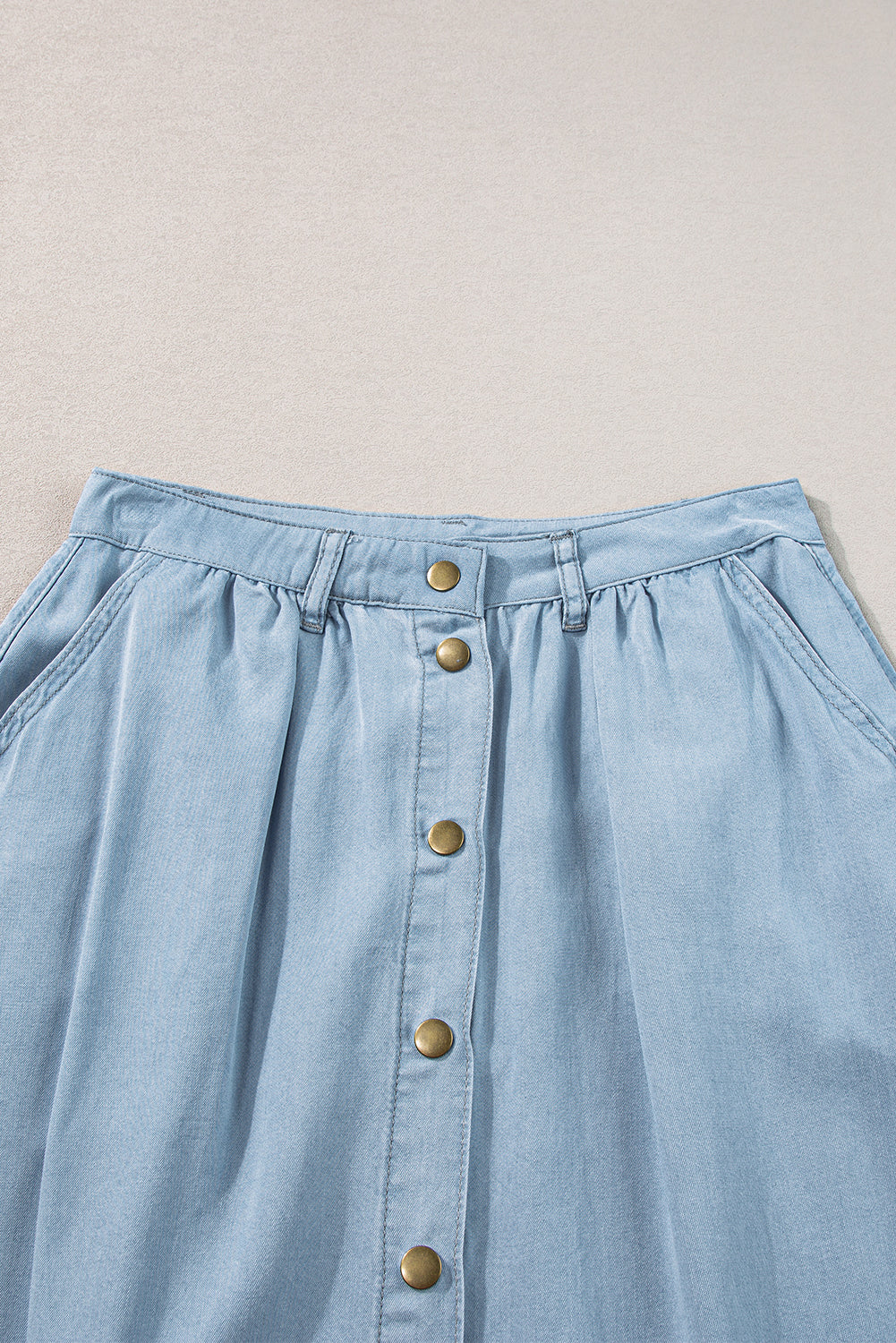 Desert Trail Long Denim Skirt