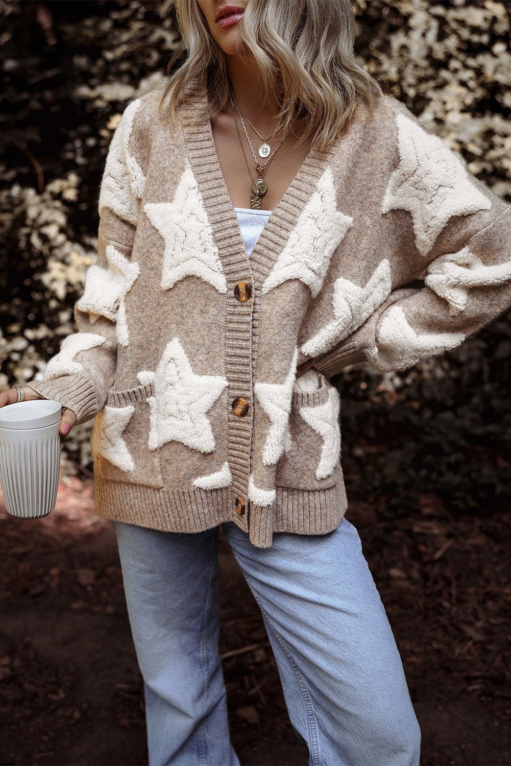 Starlight Sherpa Textured Cardigan