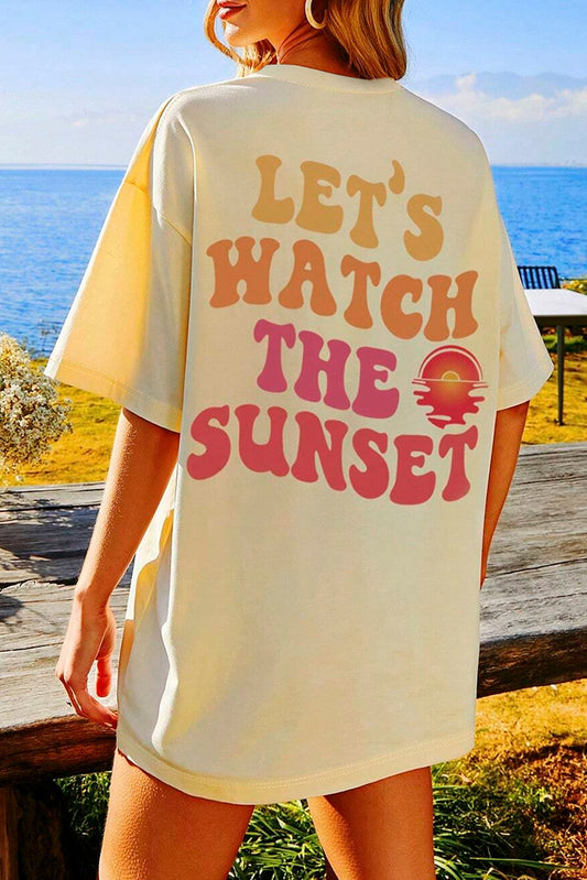 Golden Horizon Sunset Print Tee