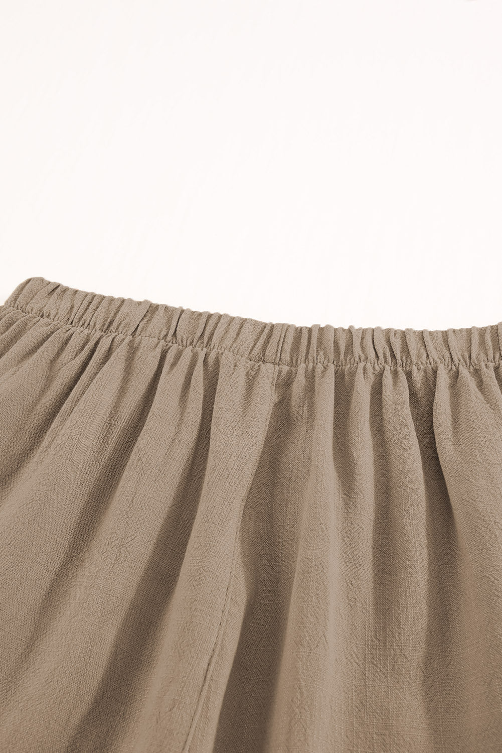 Khaki High Waist Ruffle Shorts