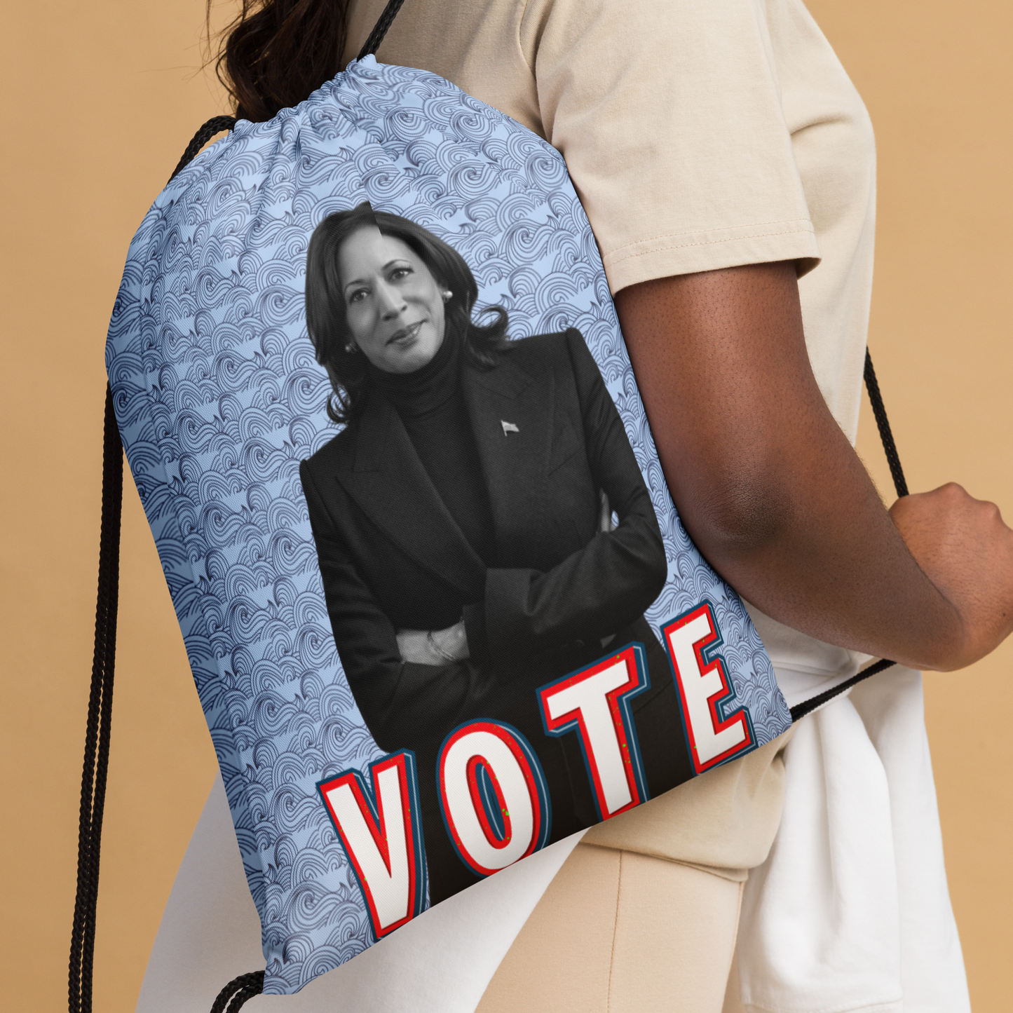 Blue Wave Kamala Drawstring Backpack