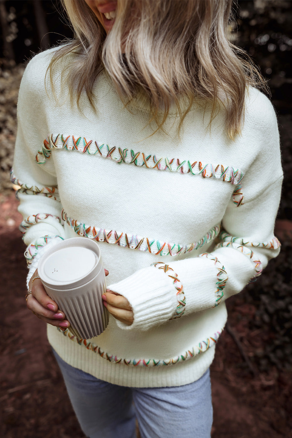 Whispering Meadows Embroidered Sweater