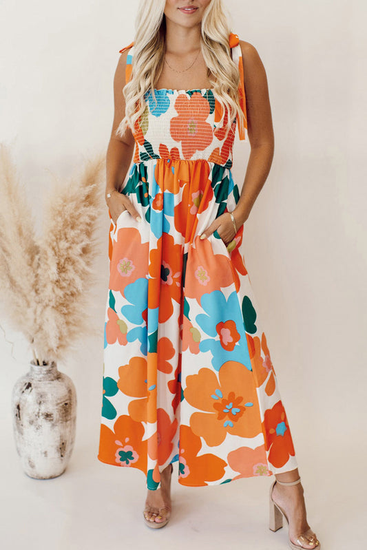 Island Blossom Tie Maxi Dress