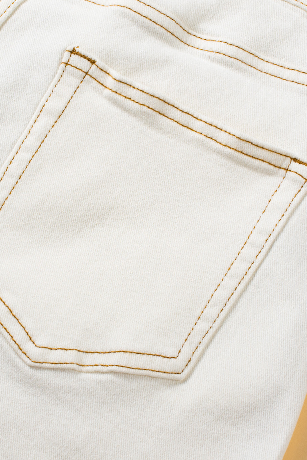 Alpine Breeze White Denim Shorts