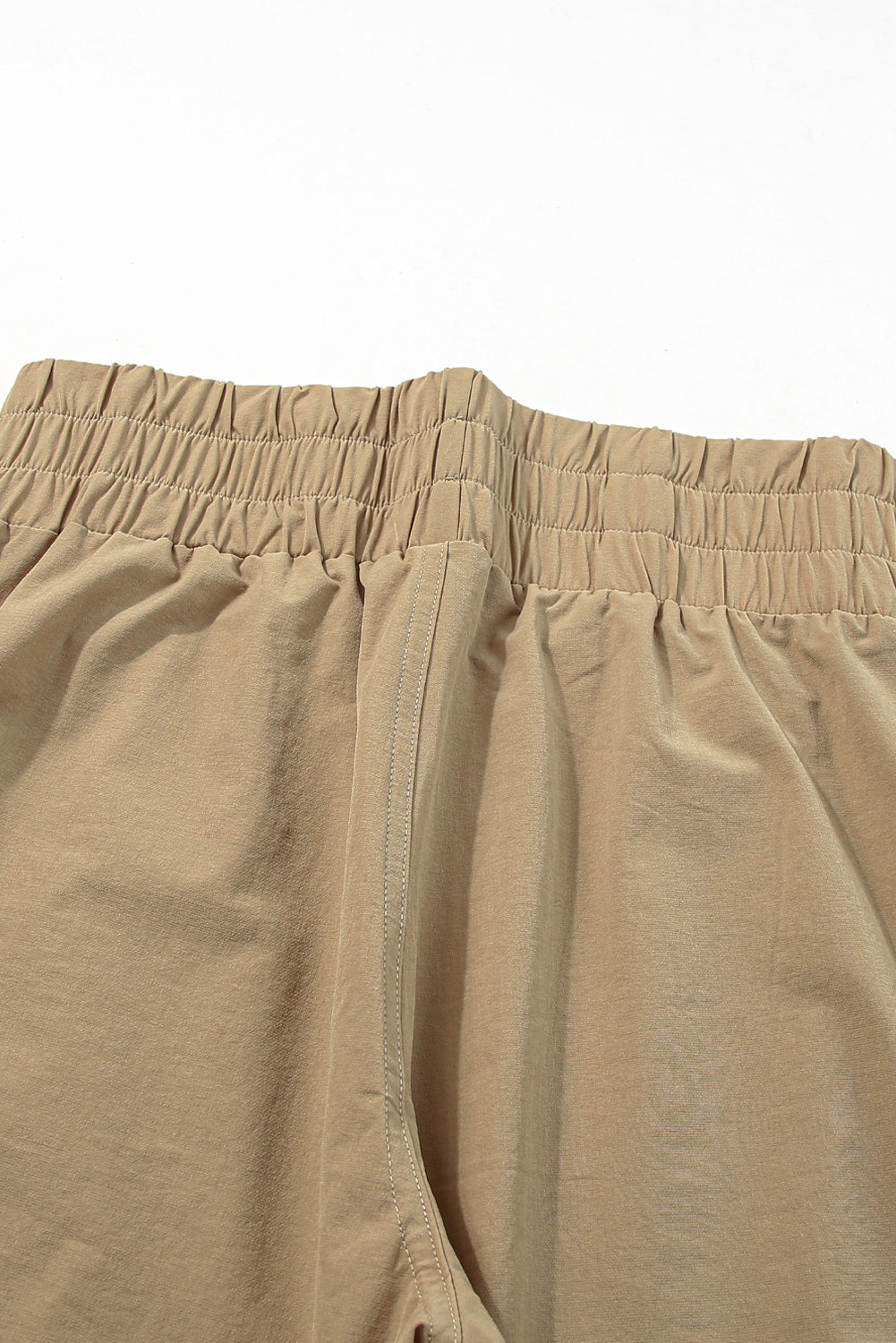 Camel Ruched High Waist Joggers