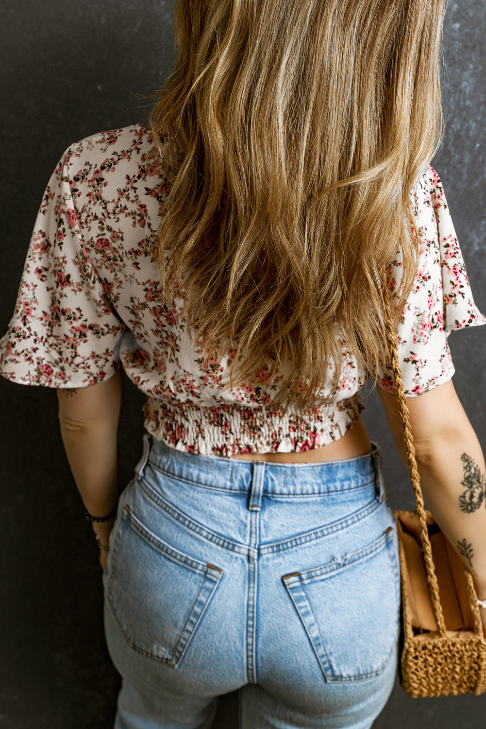 Blossom Breeze Floral Wrap Crop