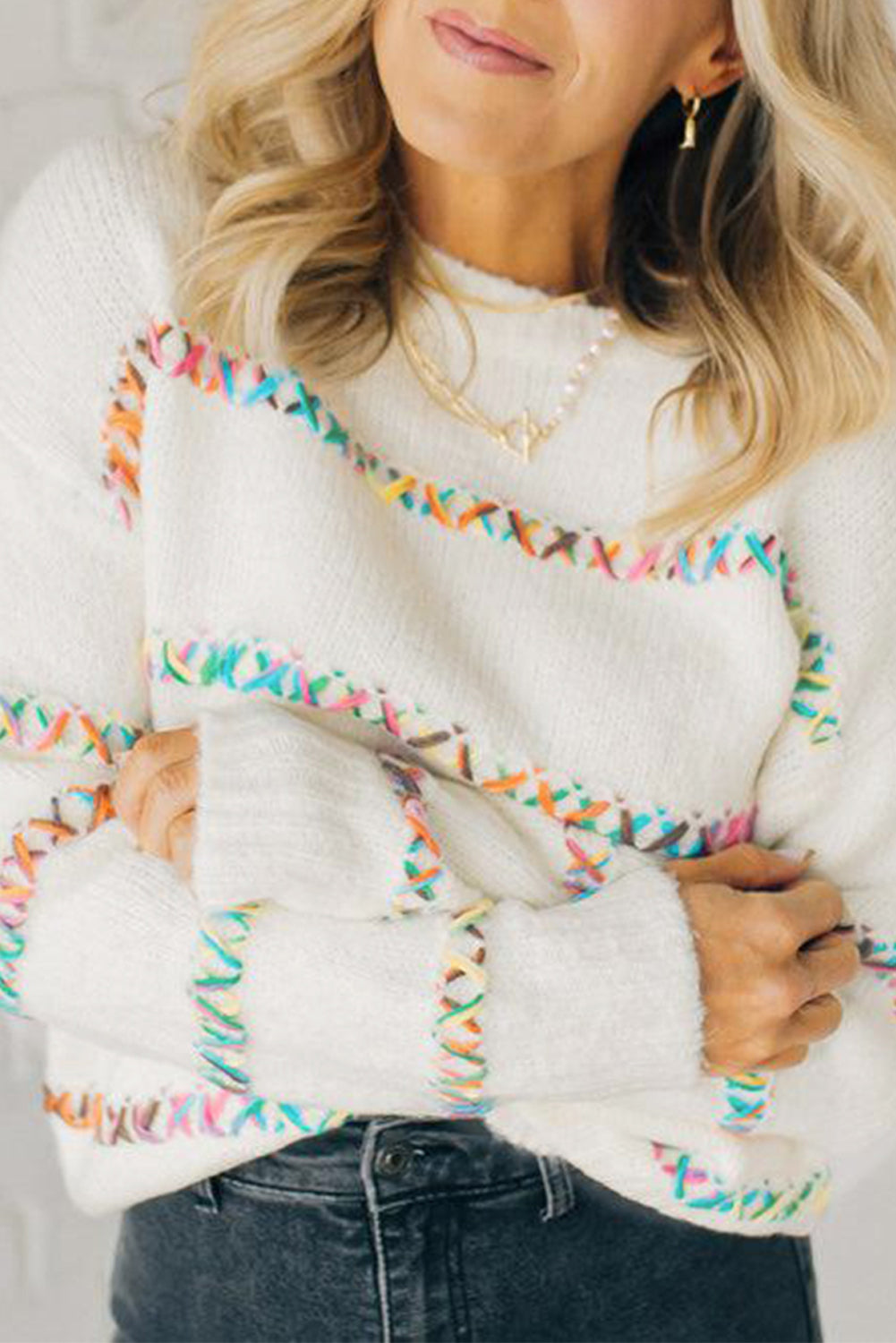 Whispering Meadows Embroidered Sweater