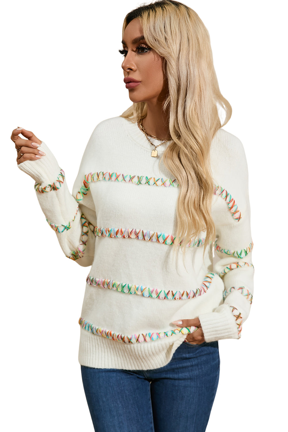 Whispering Meadows Embroidered Sweater