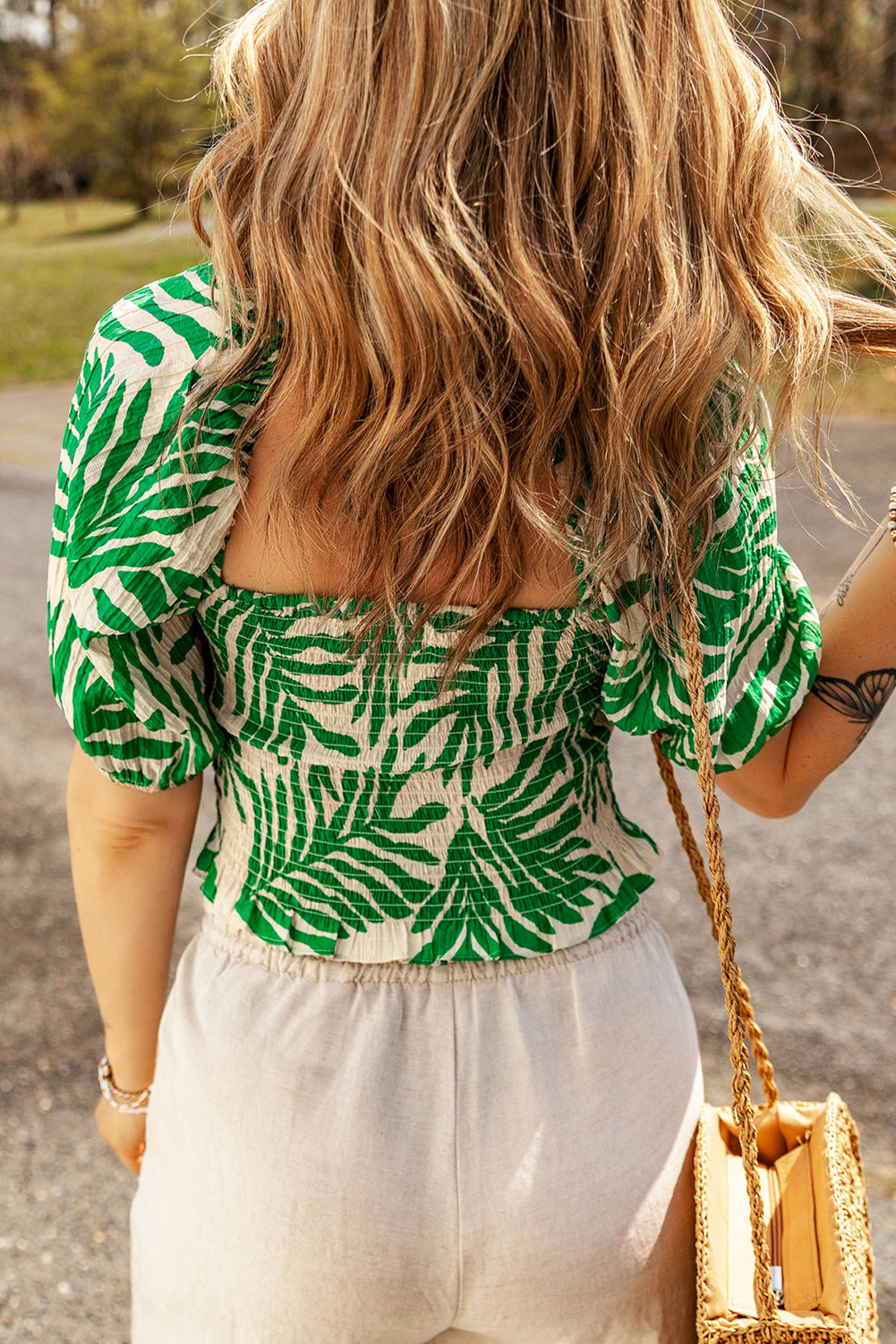 Palm Leaf Crop Top