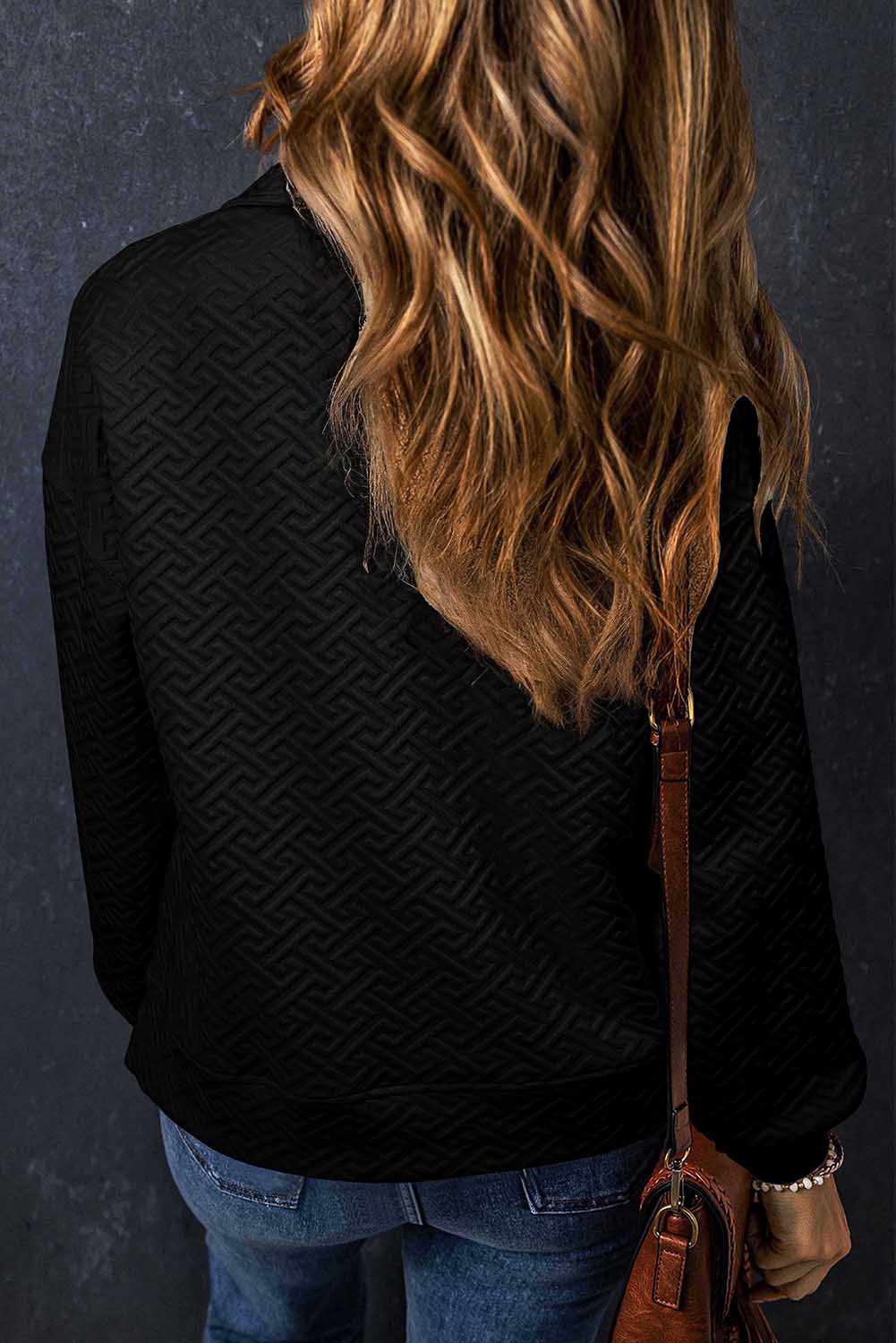 Midnight Ridge Textured Half-Zip Sweatshirt