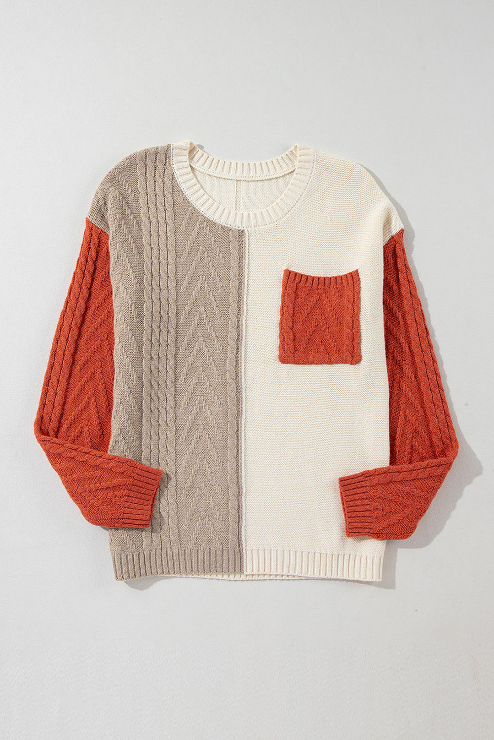 Amber Blaze Color Block Sweater