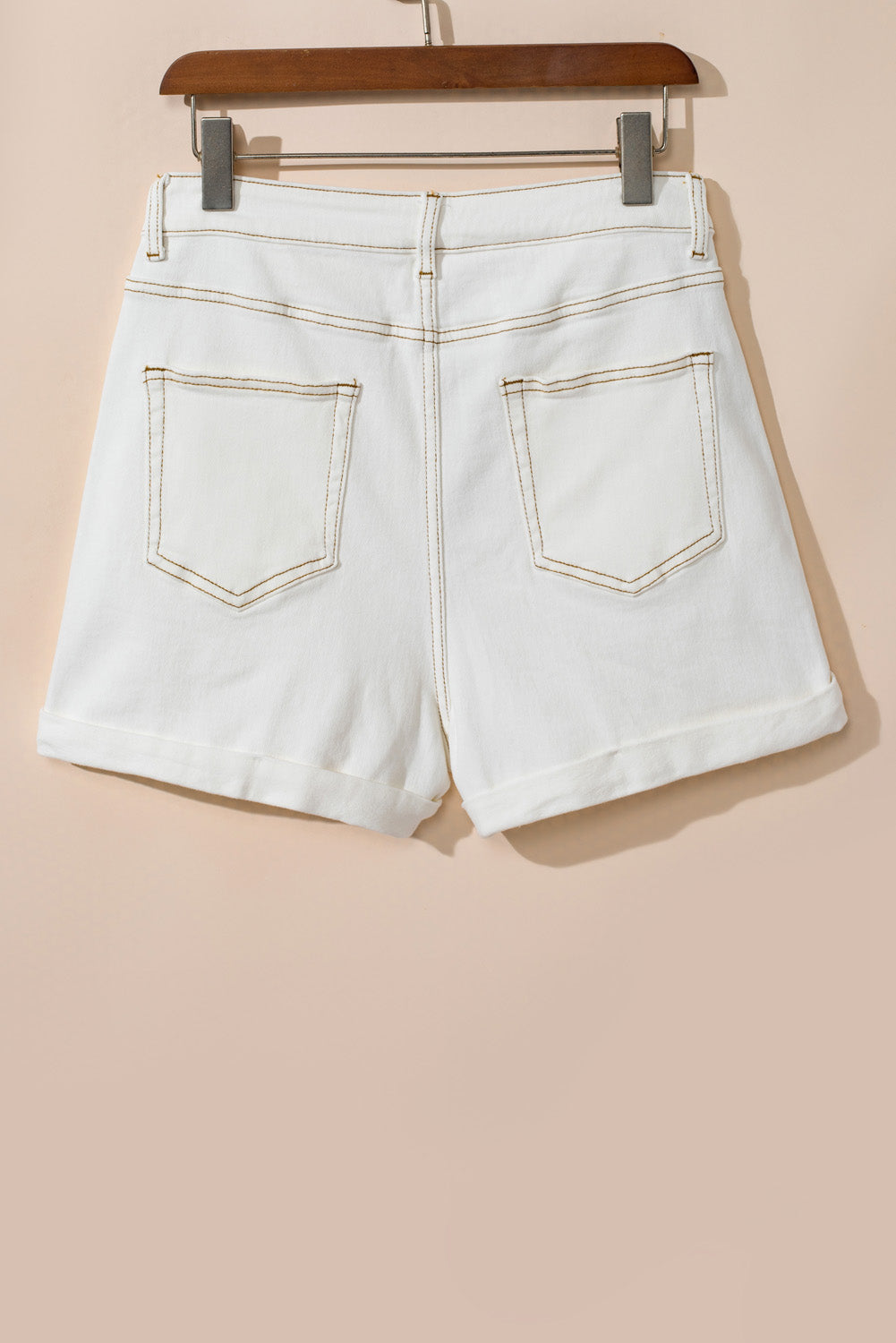 Alpine Breeze White Denim Shorts