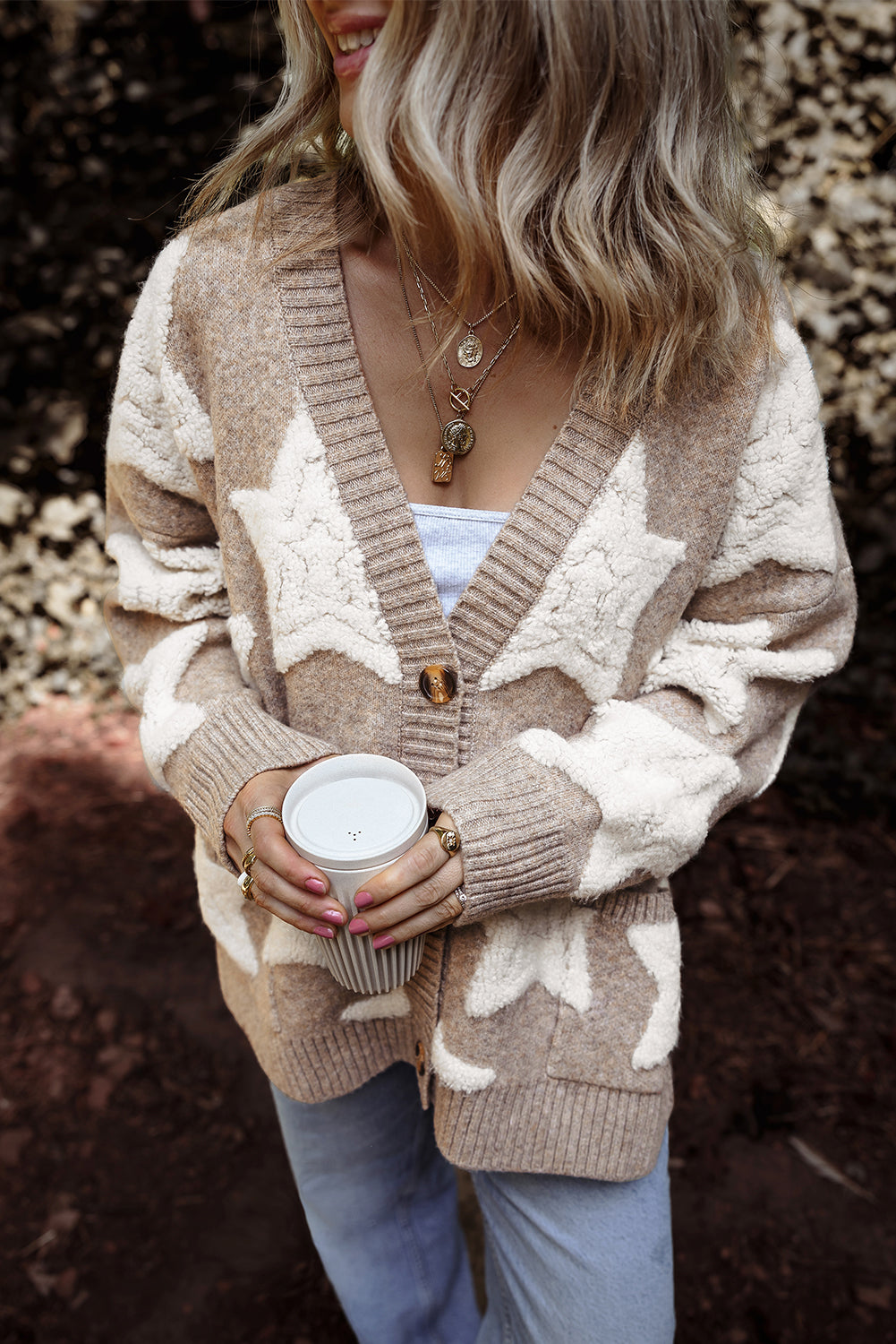 Starlight Sherpa Textured Cardigan