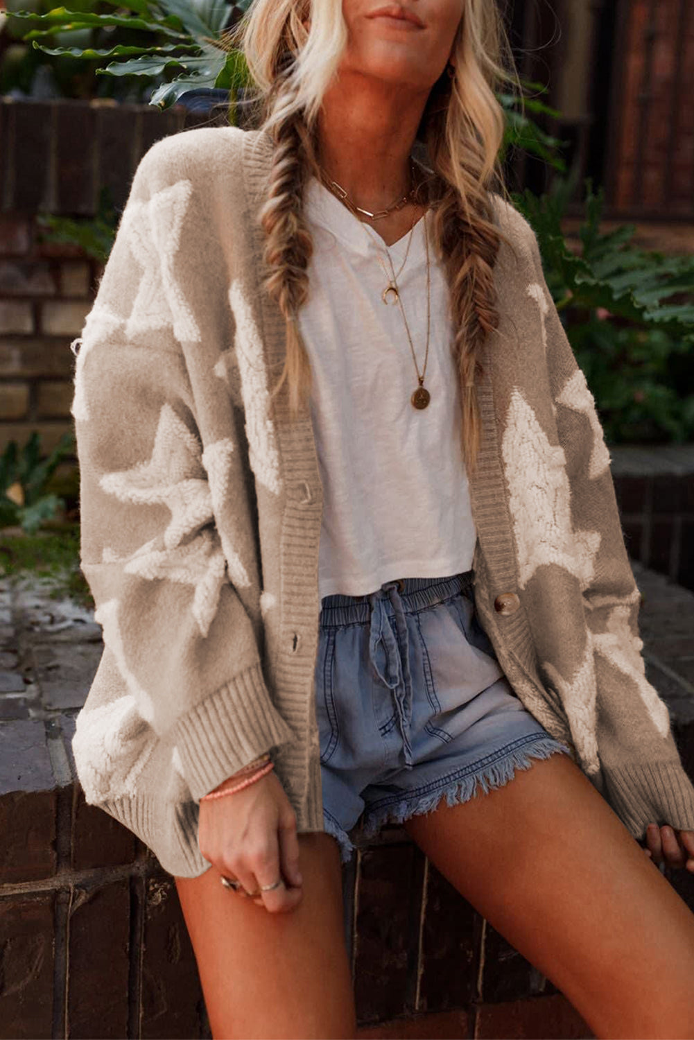 Starlight Sherpa Textured Cardigan