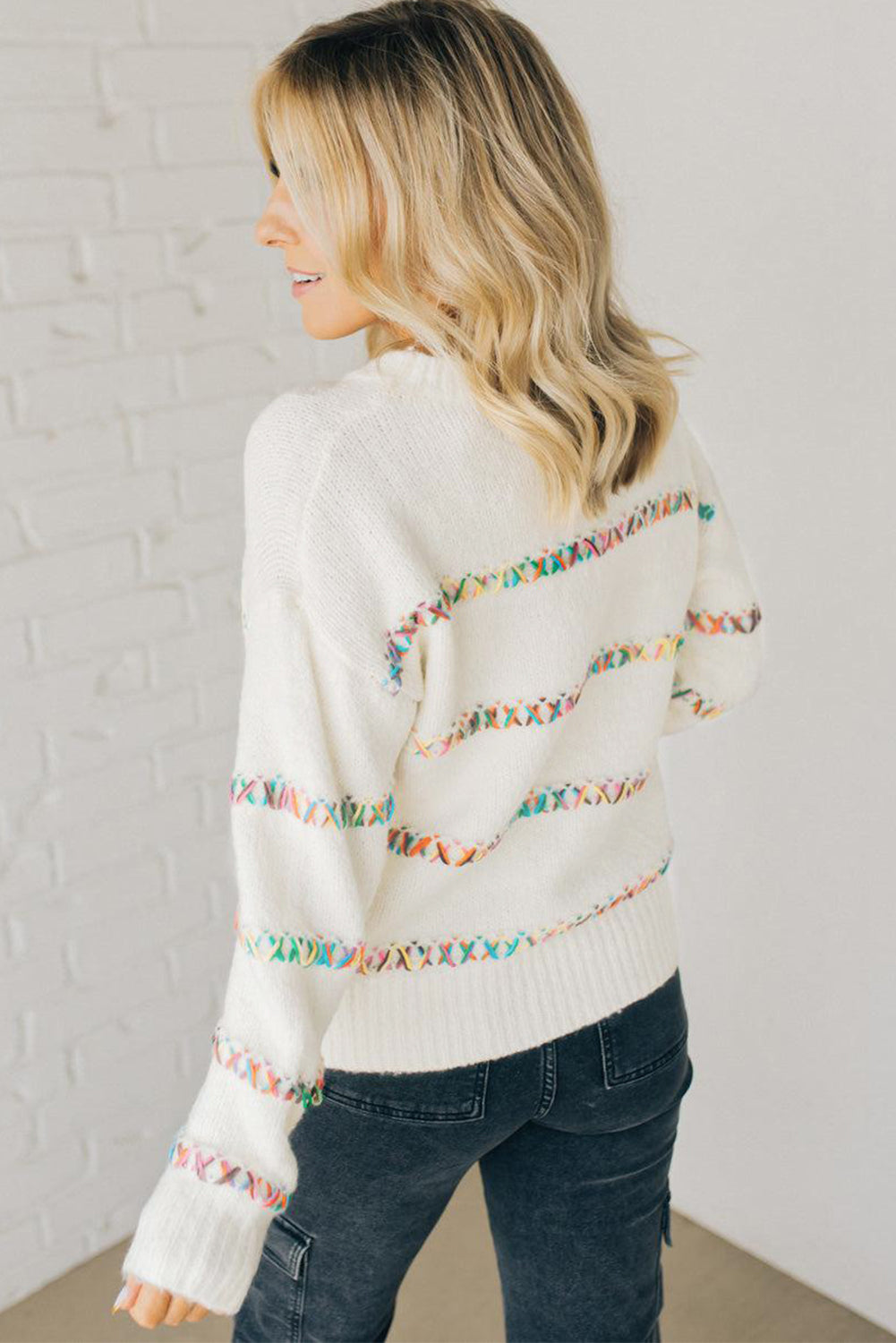 Whispering Meadows Embroidered Sweater