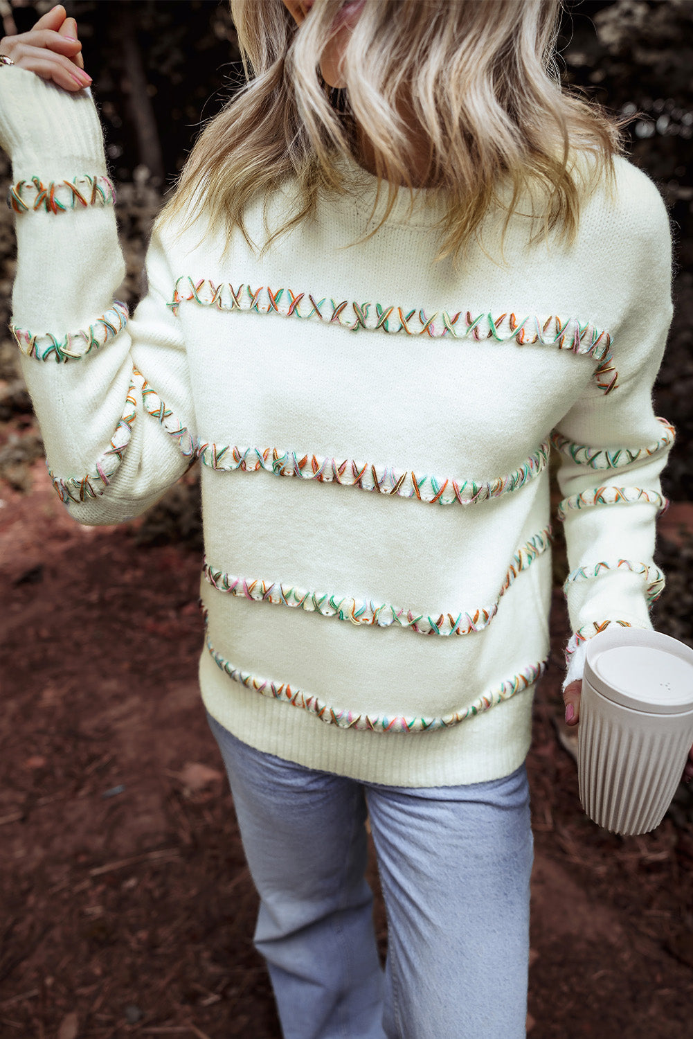 Whispering Meadows Embroidered Sweater