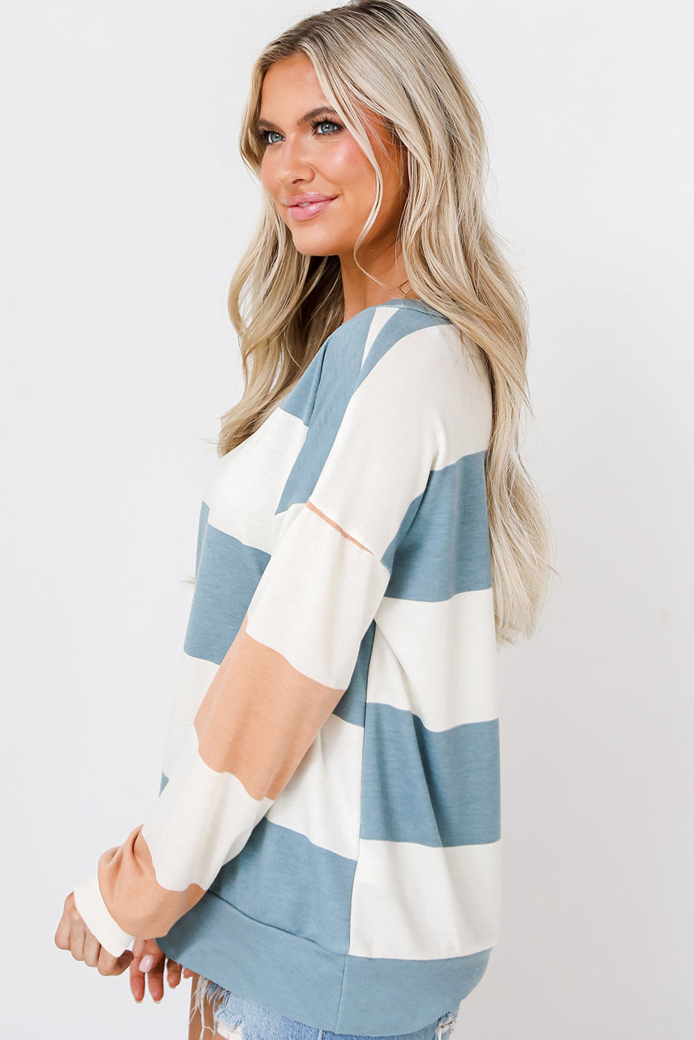 Polar Blue Colorblock Top