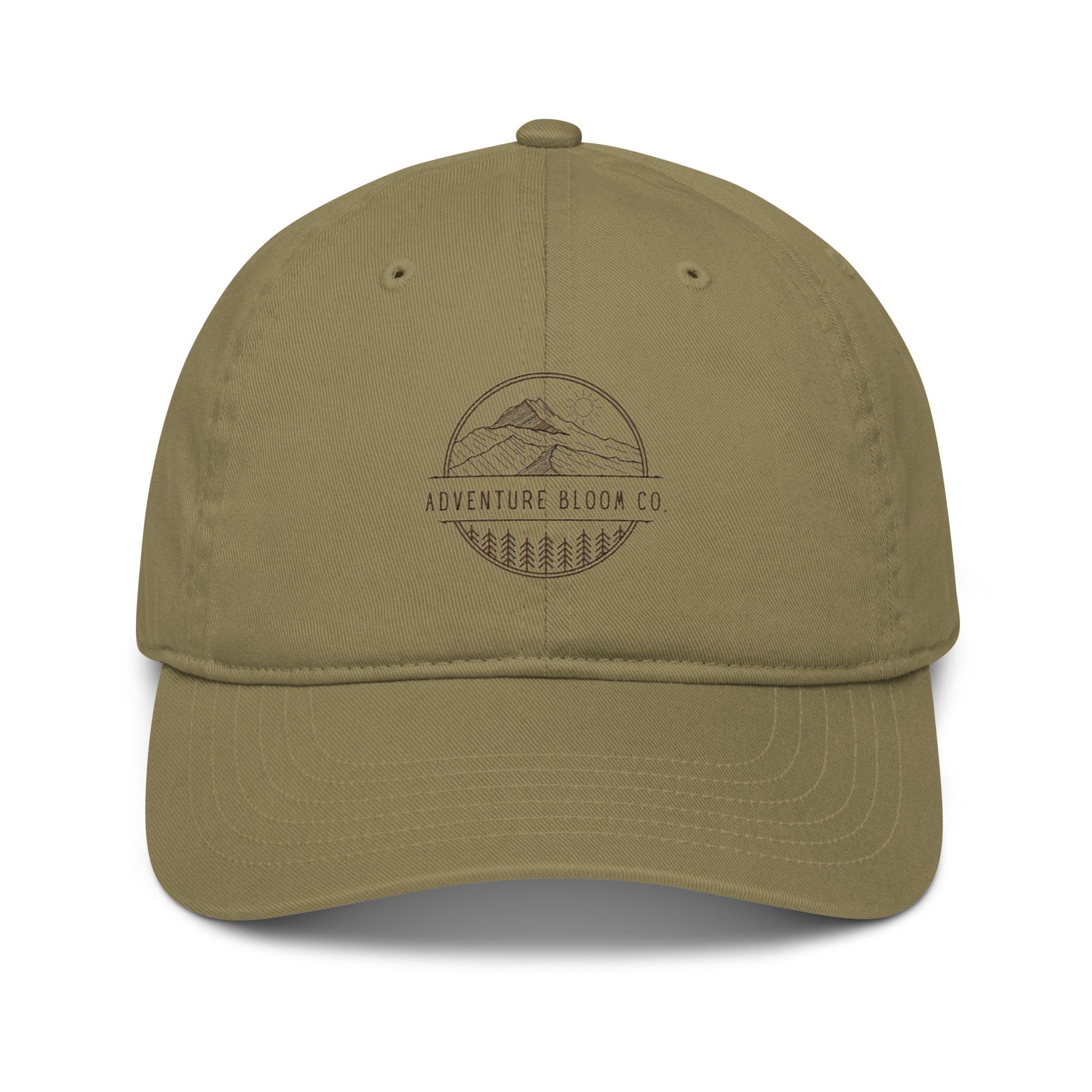 Front View of Adventure Bloom Co.'s Classic Adventure Dad Hat, Jungle