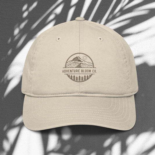 Organic Classic Adventure Dad Hat by Adventure Bloom Co. – Unisex Headwear, Oyster