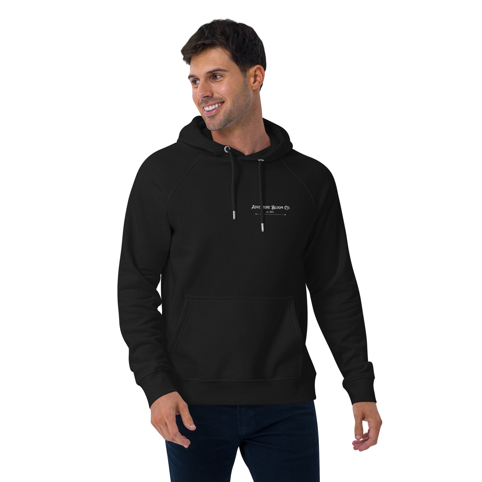 Brawny Explorer Men's Hoodie – Front View in Black