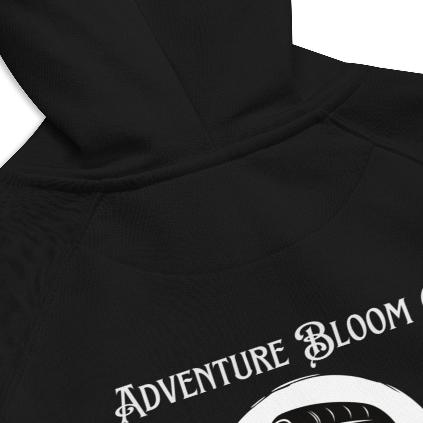 Close-Up of Brawny Explorer Men's Hooded Sweatshirt in Black