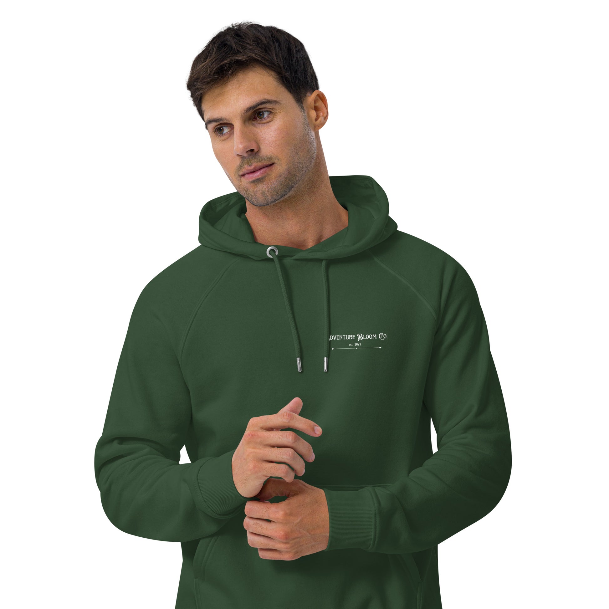 Stylish Outdoor Hoodie for Men in Bottle Green – Adventure Bloom Co. Apparel