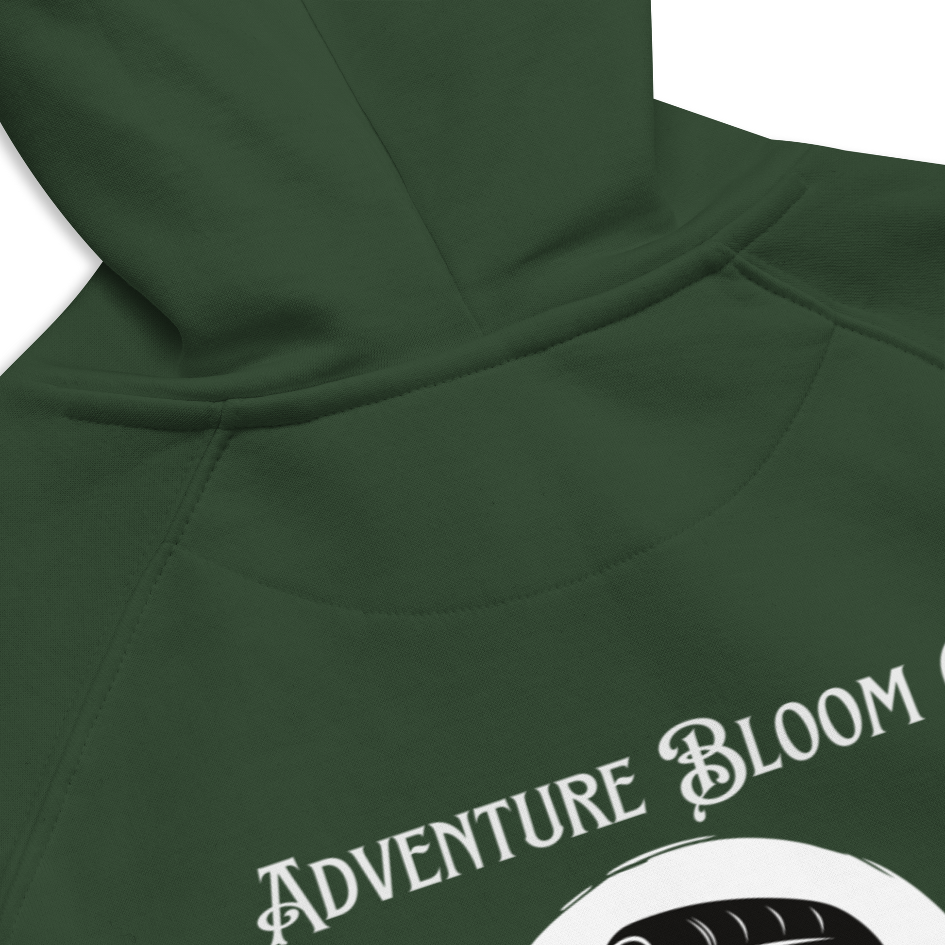 Close-Up of Brawny Explorer Men's Hooded Sweatshirt in Bottle Green