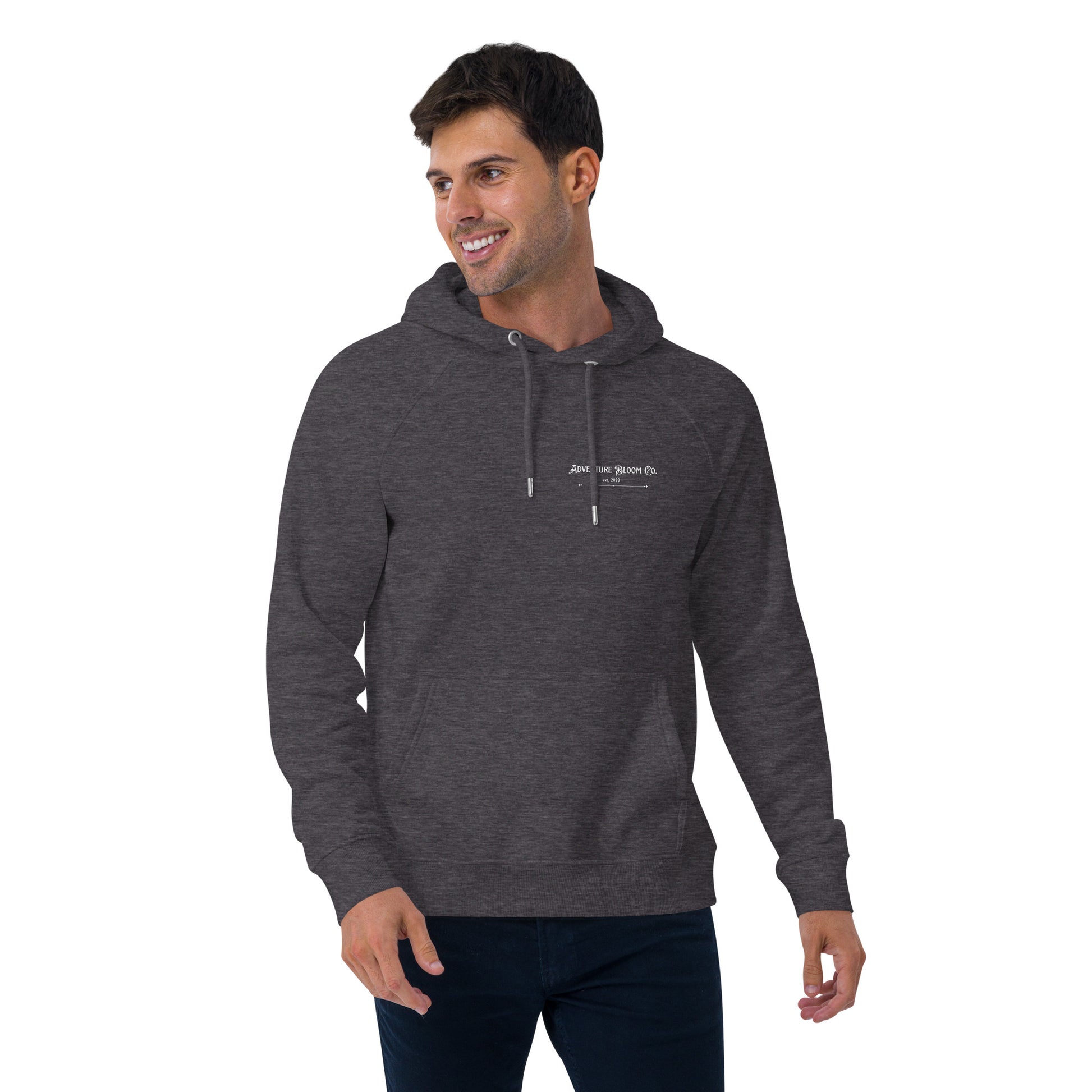 Brawny Explorer Men's Hoodie – Front View in Charcoal