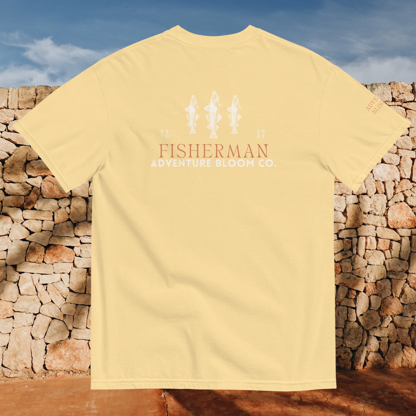 Outdoor Enthusiast Shirt - Angler's Pride Adventure Tee in Butter