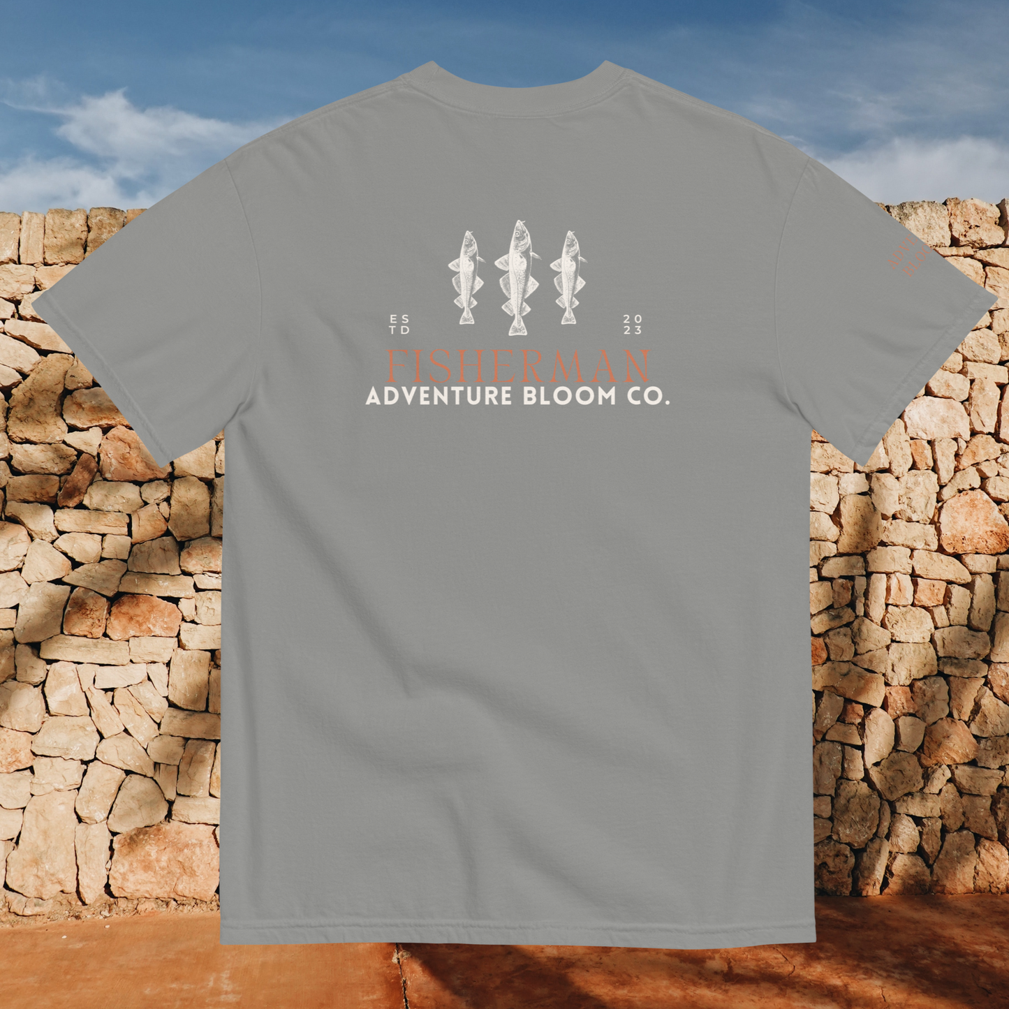 Outdoor Enthusiast Shirt - Angler's Pride Adventure Tee in Grey