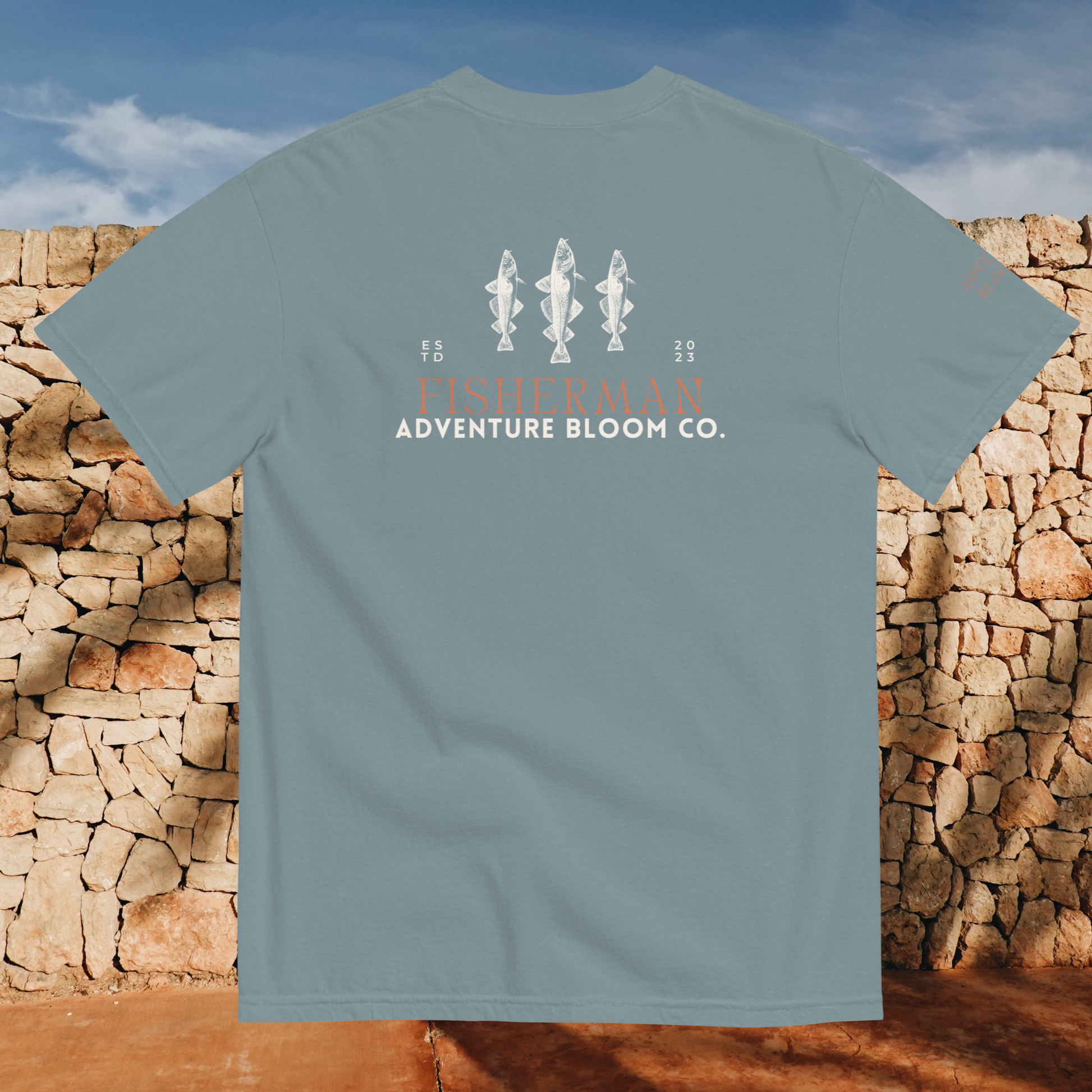 Outdoor Enthusiast Shirt - Angler's Pride Adventure Tee in Ice Blue