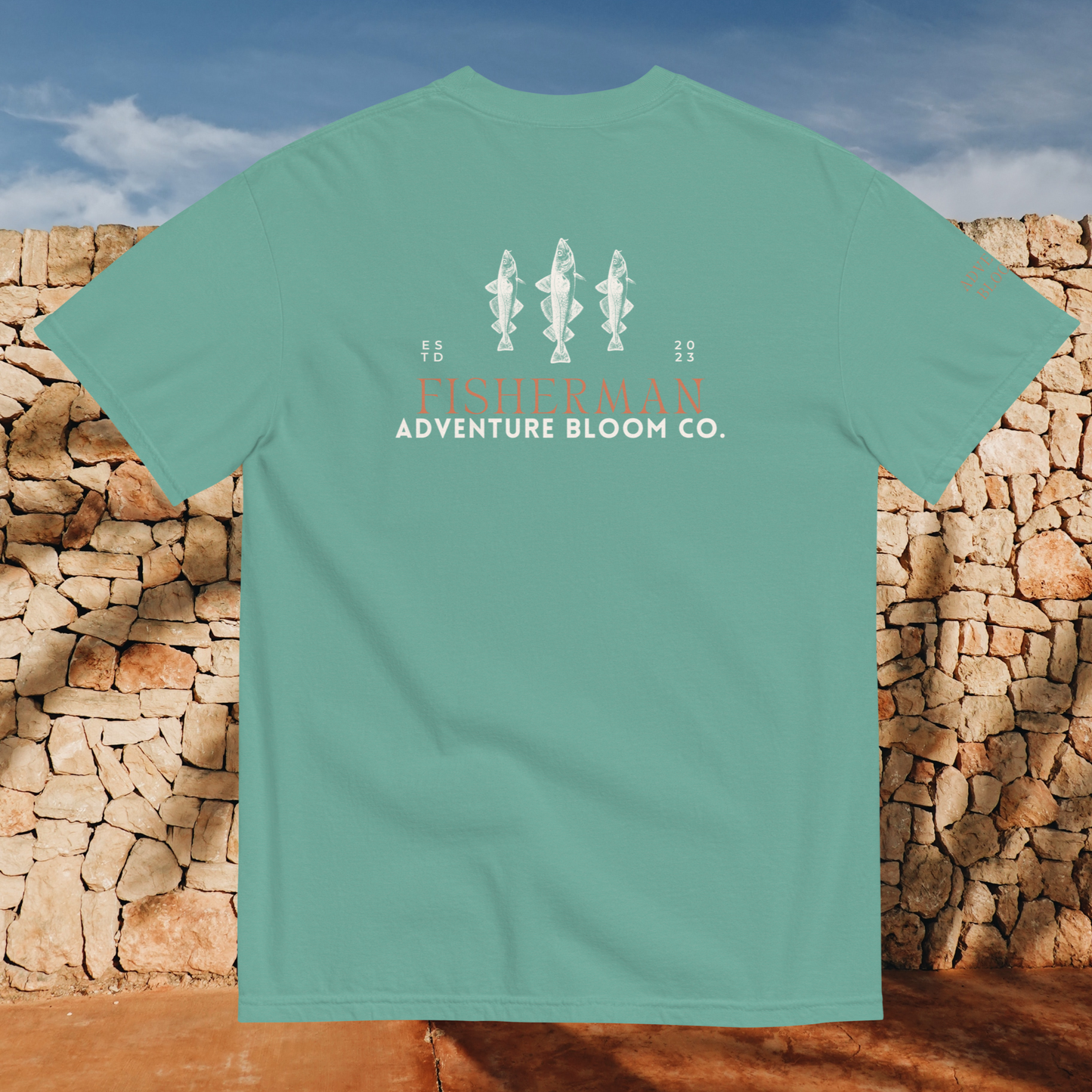 Outdoor Enthusiast Shirt - Angler's Pride Adventure Tee in Seafoam