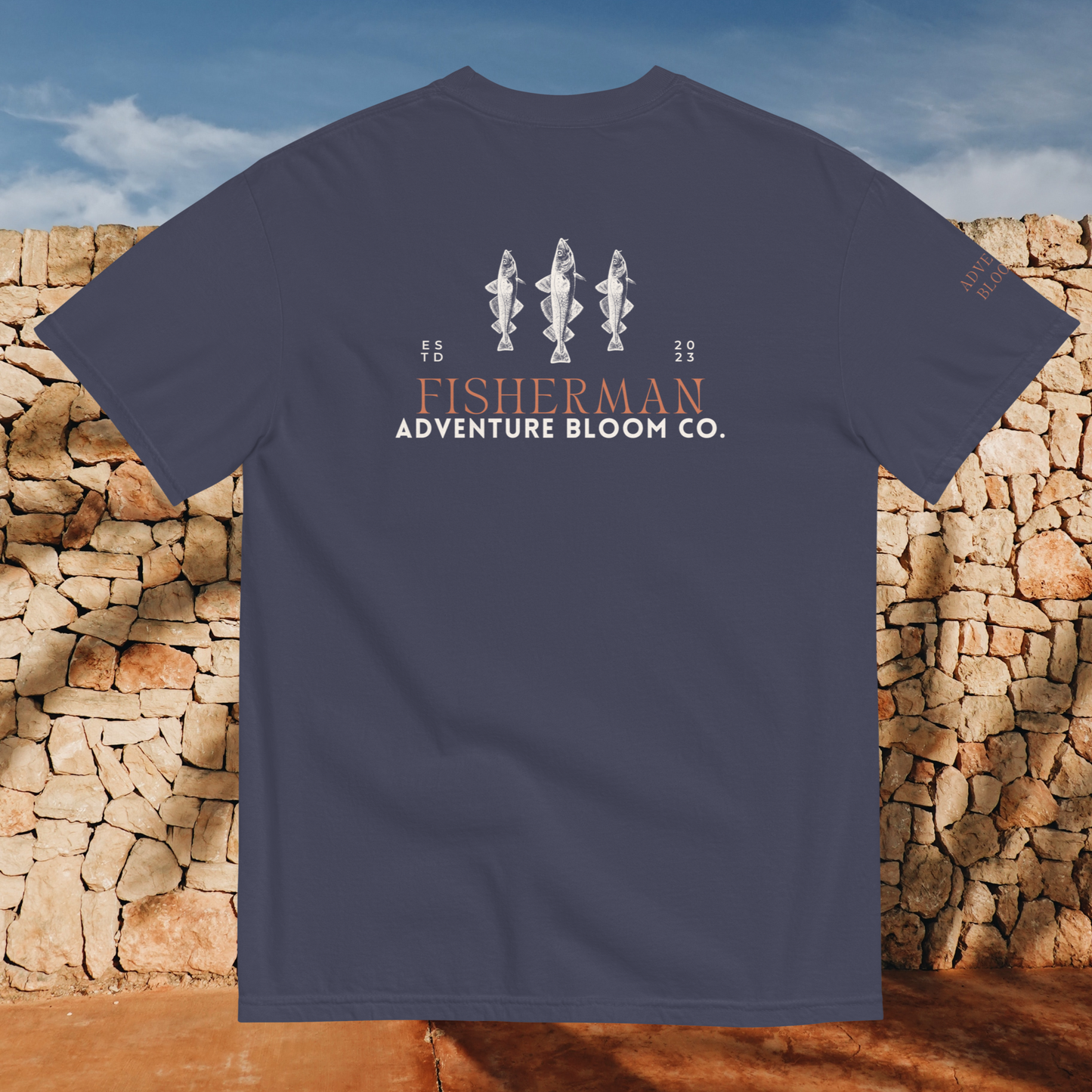 Outdoor Enthusiast Shirt - Angler's Pride Adventure Tee in True Navy