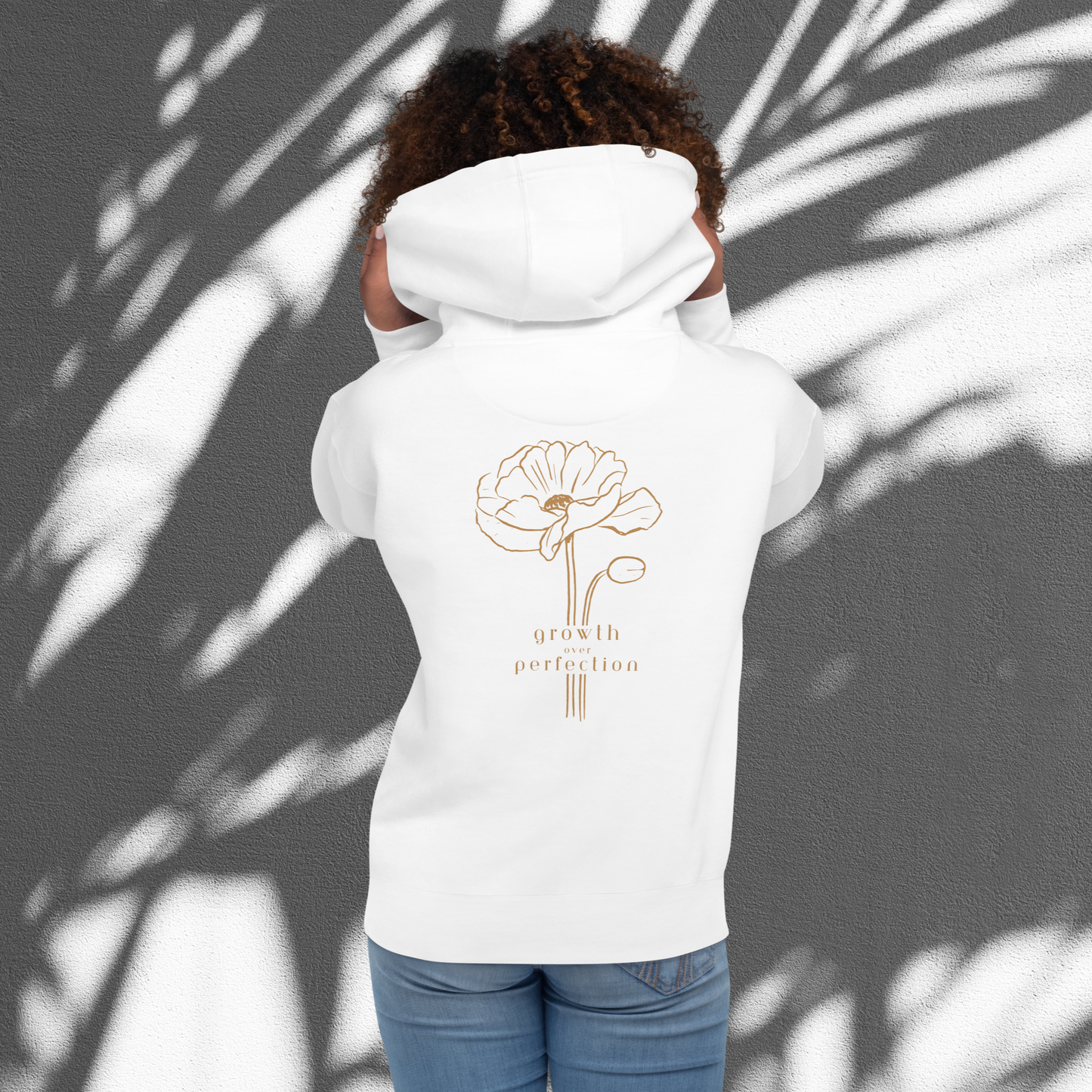 Stylish Women's Adventure Bloom Co. Hoodie in White – Celebrating Growth