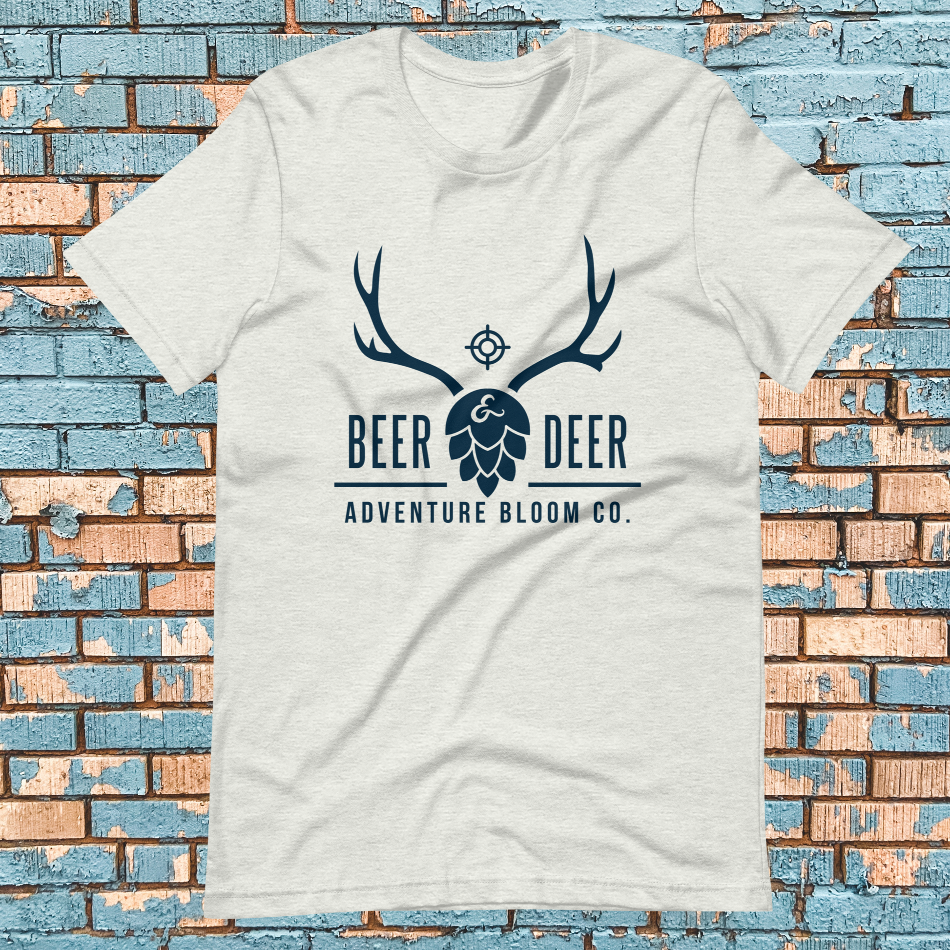 The Buck Stops Here- with Beer Tee in Ash: The perfect attire for post-hunt gatherings.