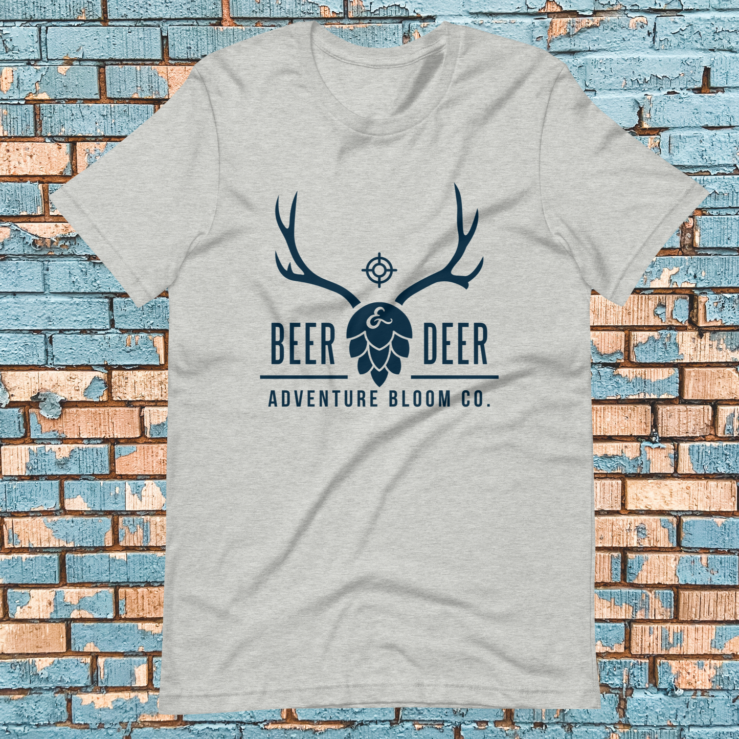 The Buck Stops Here- with Beer Tee in Athletic Heather: The perfect attire for post-hunt gatherings.